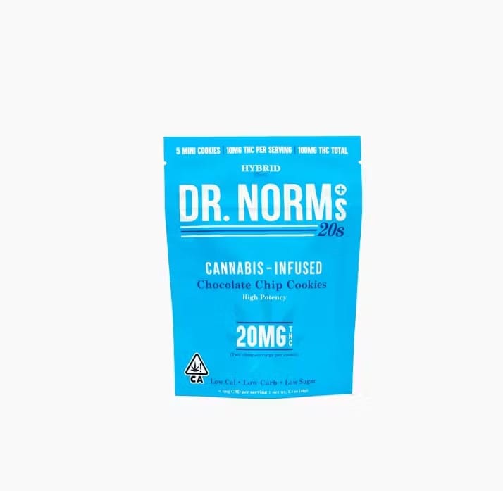 Dr. Norm's - Chocolate Chip 20mg 5 Pack Cookies - Dr. Norm's - Dr. Norm's - Chocolate Chip 20mg 5 Pack Cookies - $20 - Edible