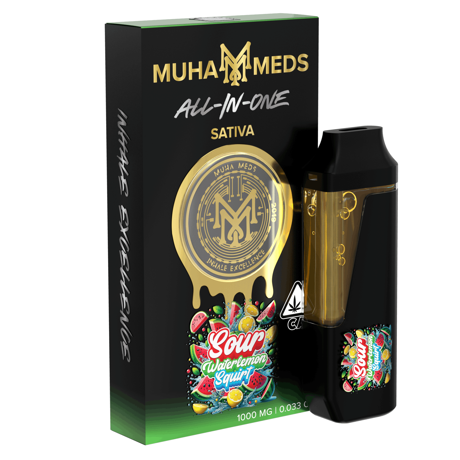 Muha Meds | 1g - Sour Watermelon Squirt - AIO - Sativa - Muha Meds -  - $25 - All-In-Ones