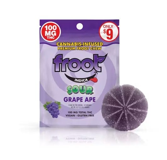 Froot - Sour Grape Single Gummy 100mg - Froot - Froot - Sour Grape Single Gummy 100mg - $9 - Edible