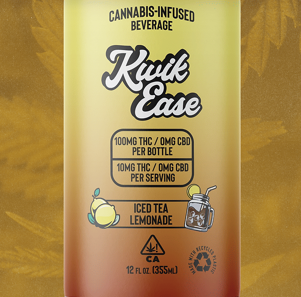 Kwik Ease: Iced Tea Lemonade Can - 100mg THC - Manzanita Naturals -  - $13 - Beverages/Drinks