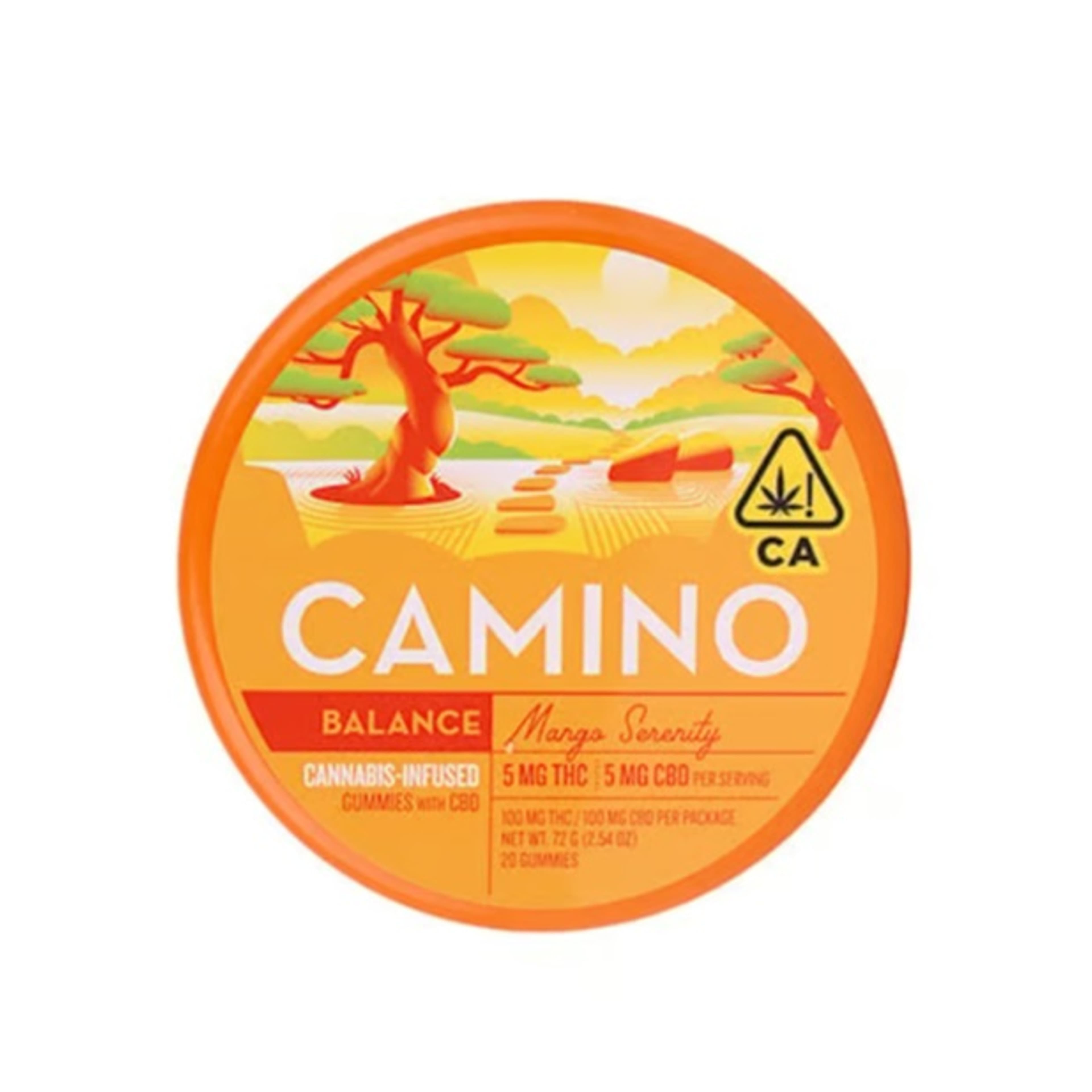 Camino Gummies Mango Serenity CBD 1:1 - Kiva - - $25 - Edibles