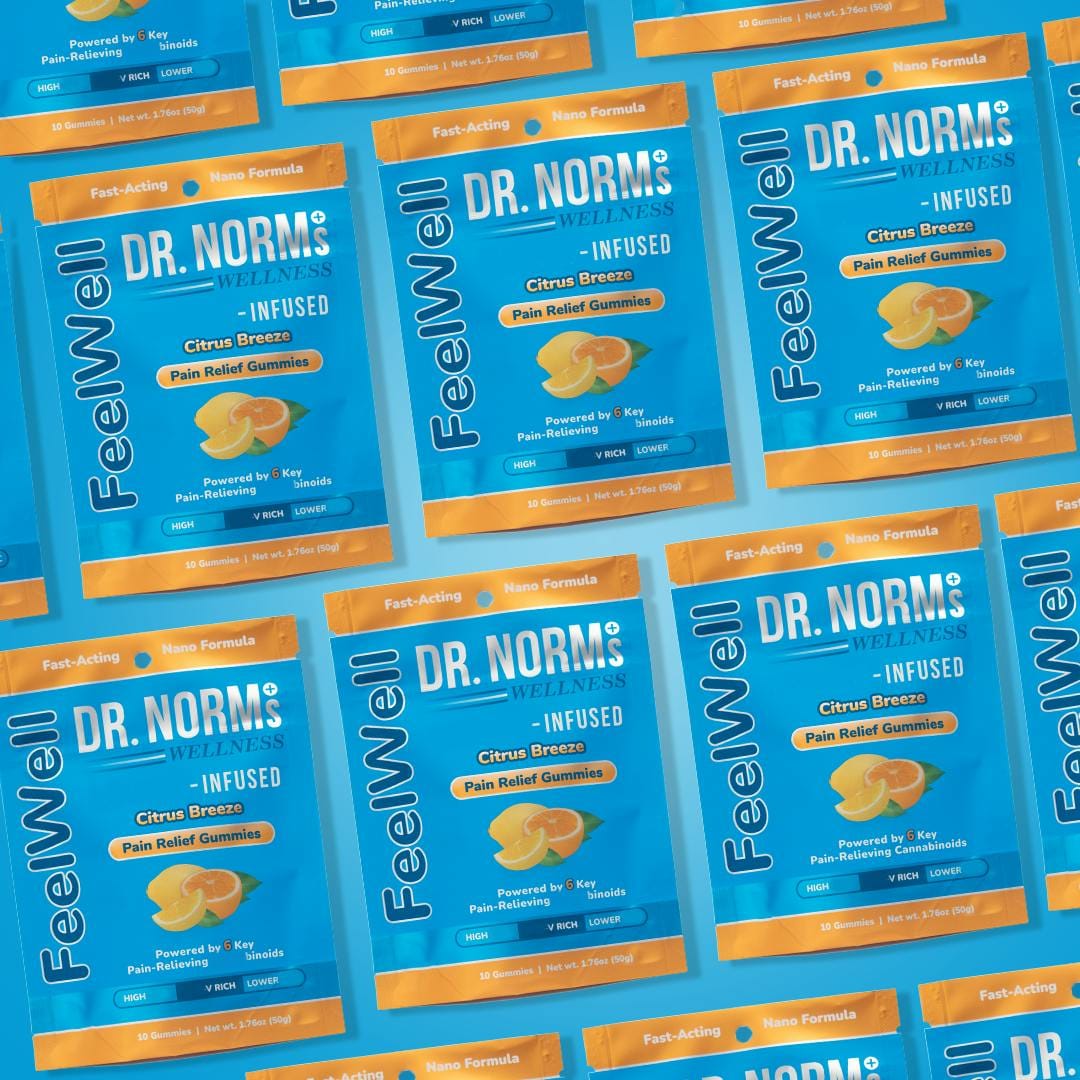 FeelWell Citrus Breeze Pain Relief Gummies - Dr. Norm's - 10 Gummies - $19.99 - Edibles