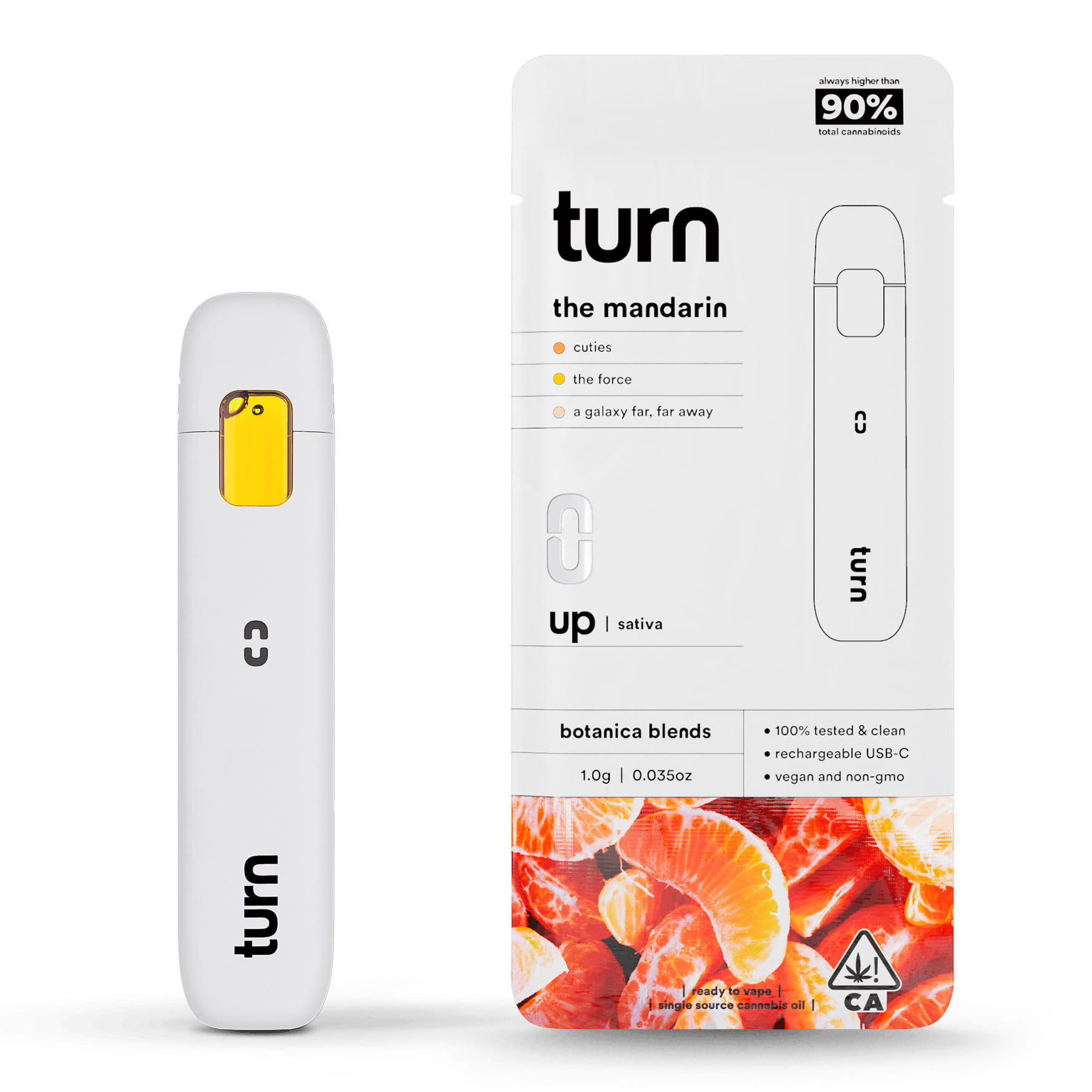 The Mandarin (H) 1g BB AIO - Turn Brand - The Mandarin (H) - $26 - Vape Cartridge