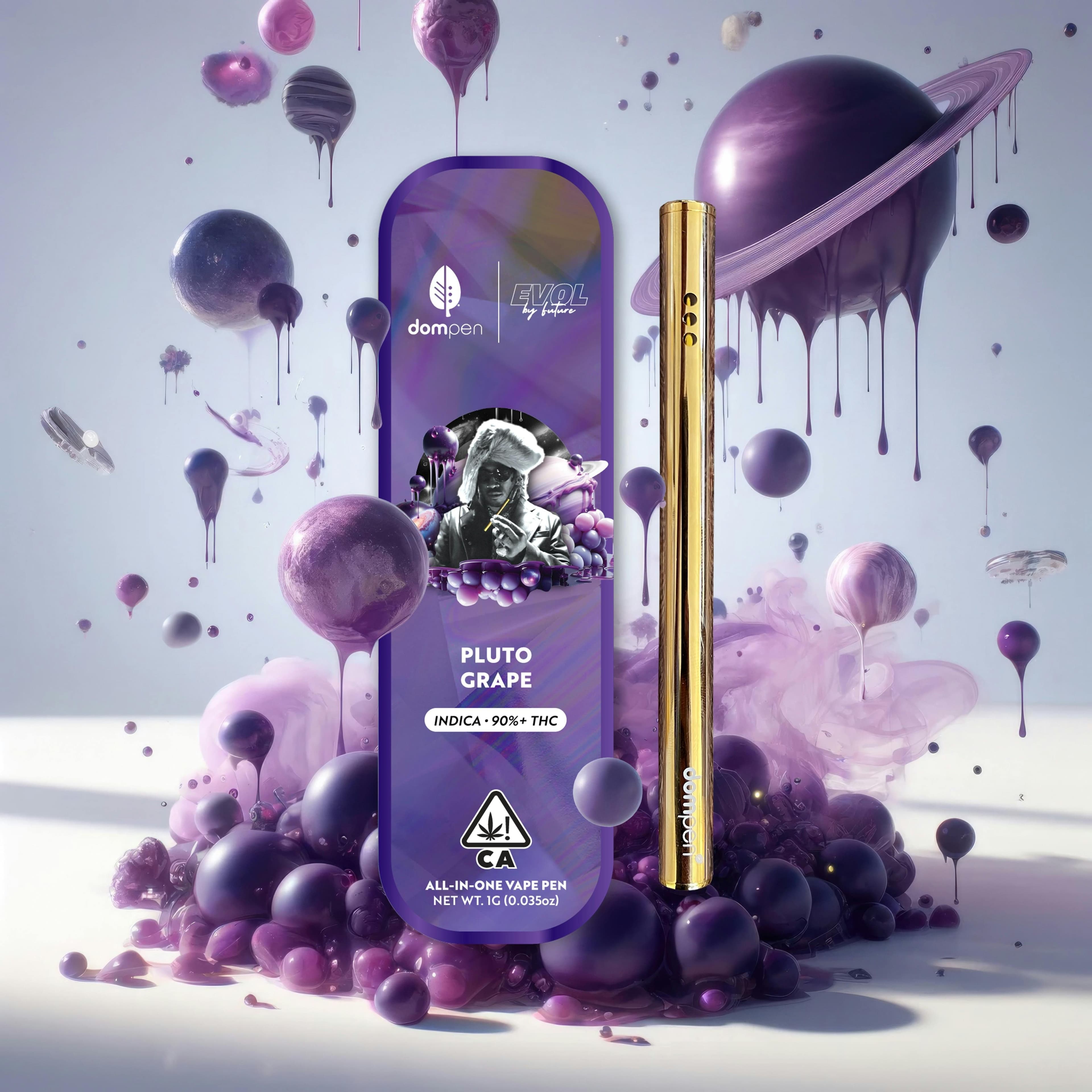 dompen™ x Evol by Future: Pluto Grape (Indica) - 1G Disposable - dompen - - $43 - Concentrates