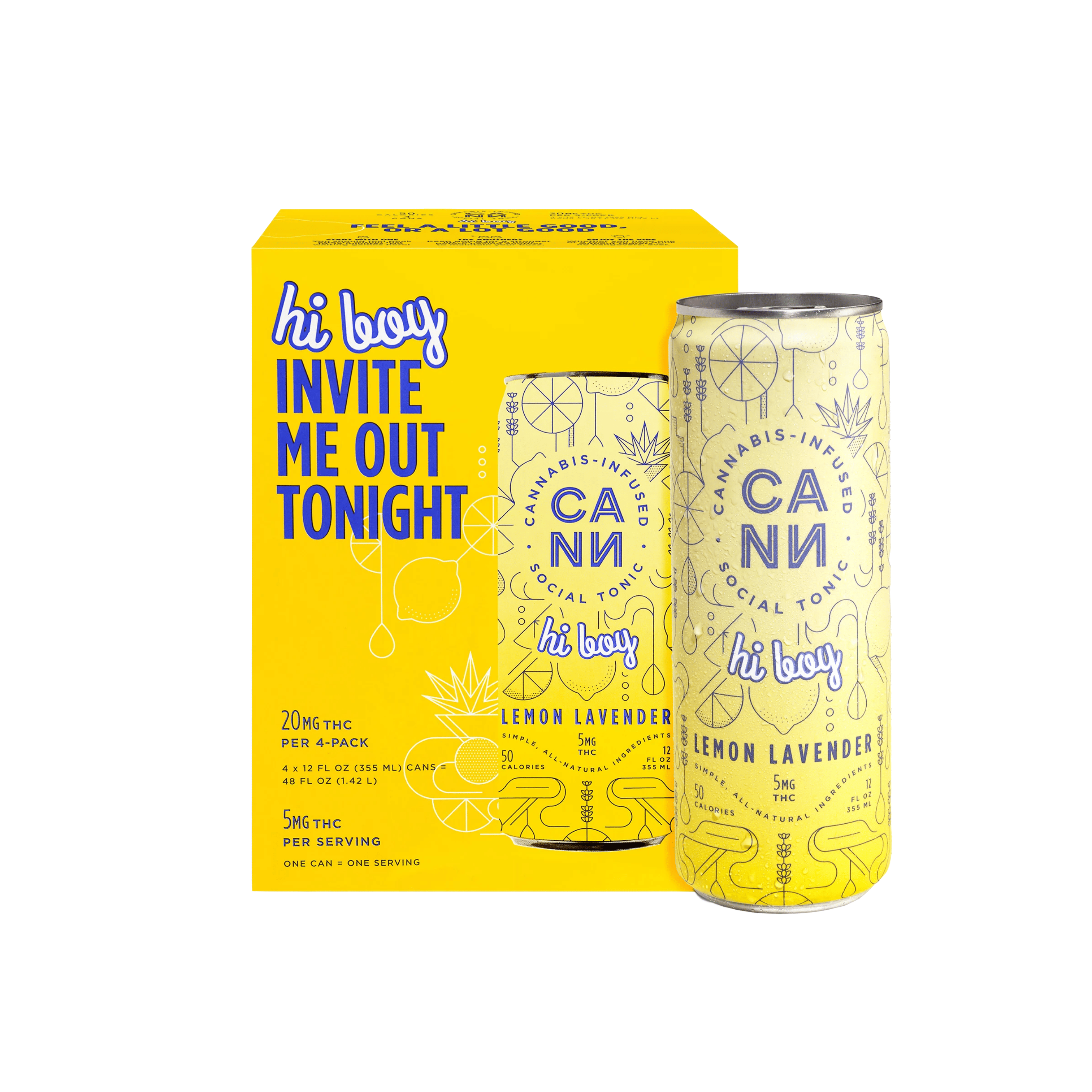 Hi-Boys | Lemon Lavender  (4pk) - CANN Drinks -  - $24 - Beverages/Drinks