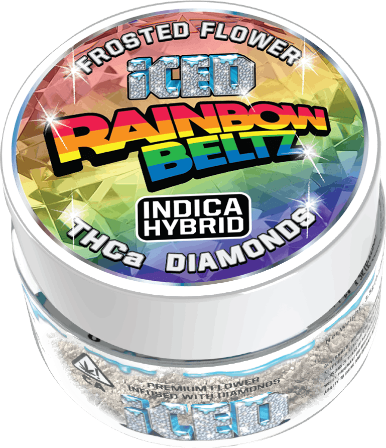ICED - Rainbow Beltz (I/H) - 3.5g Infused Flower - Iced - Jar - $50 - Flower