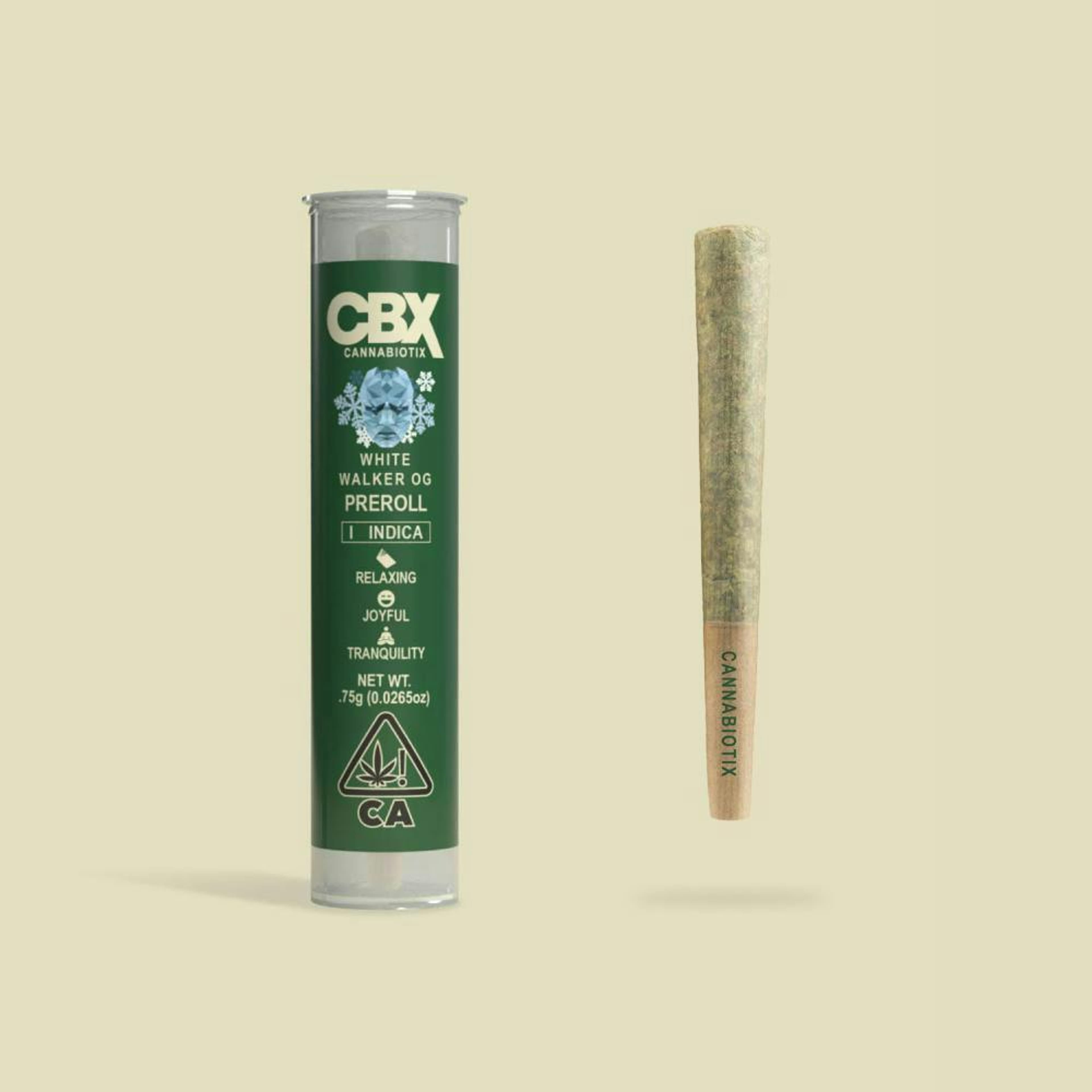 White Walker OG Preroll .75g - CBX - - $15 - Pre-Rolls
