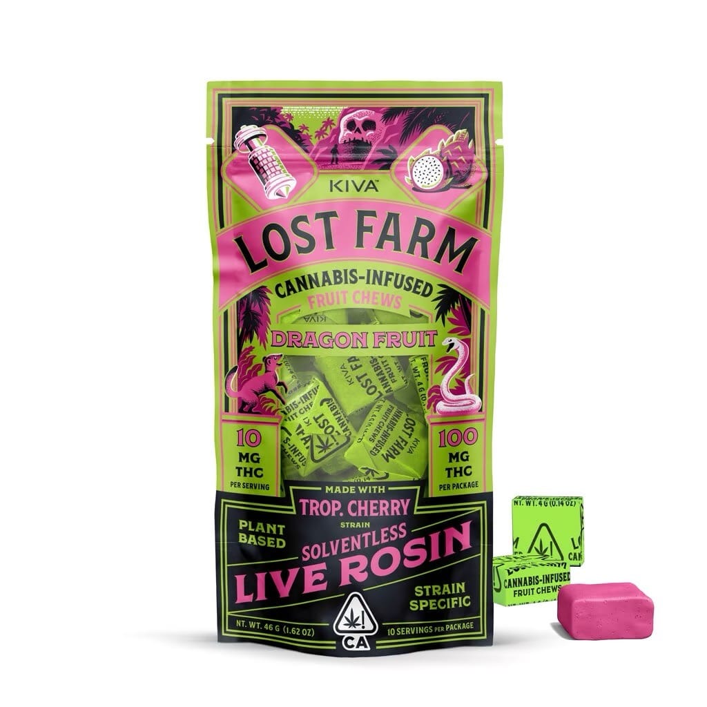 Lost Farm Dragon Fruit x Trop Cherry Chews - Kiva -  - $25 - Edibles