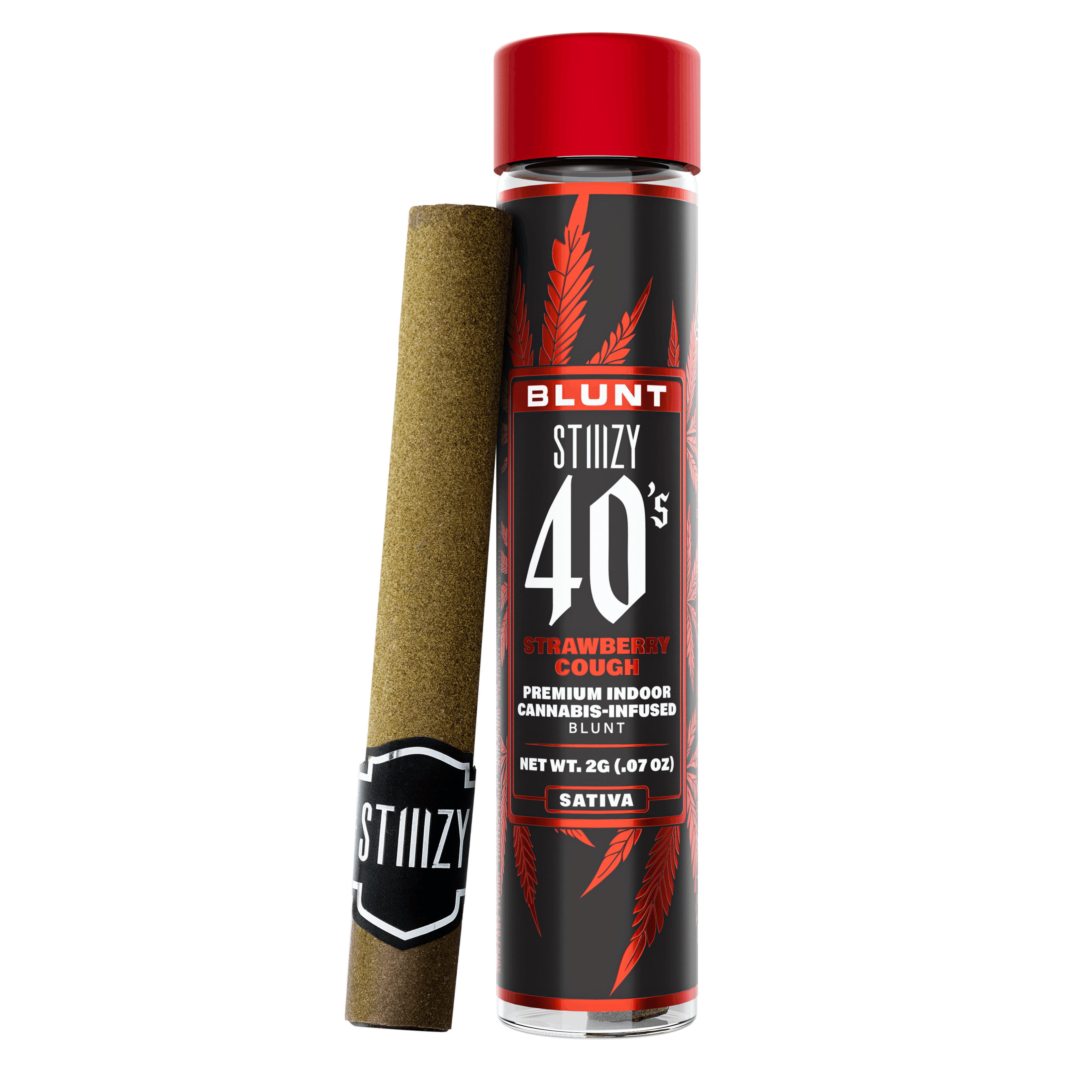 Strawberry Cough - 40's Blunt - STIIIZY - 2g (Single) - $33.99 - Infused Pre-Rolls
