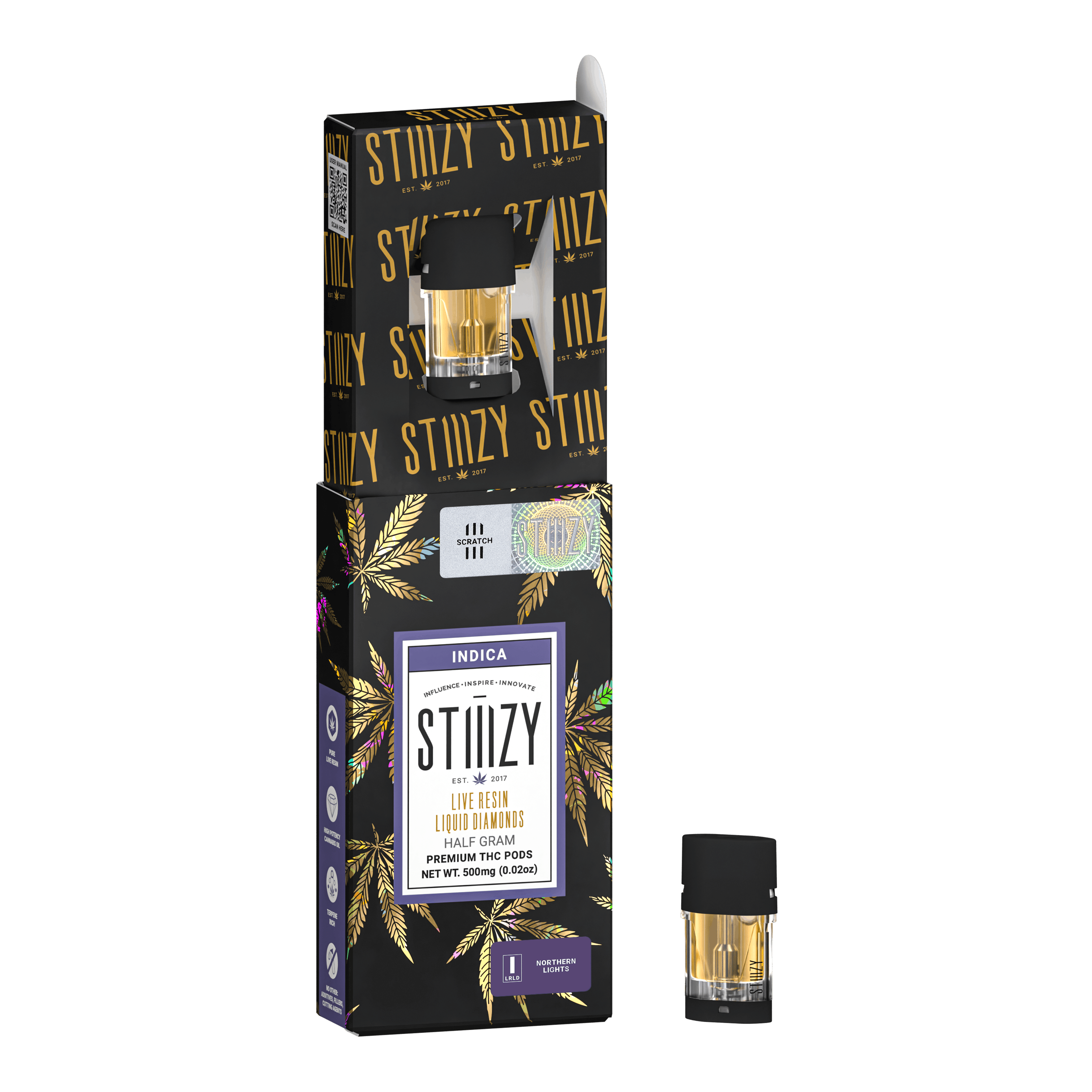 Northern Lights - Live Resin - Liquid Diamonds Pod - STIIIZY - Half Gram - $12.99 - Pods (STIIIZY + PlugPlay + PAX + Left Coast)