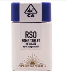 RSO THC 50 mg Tablets - Emerald Bay Extracts - Indica: Platinum OG - $50 - Soft Gels & Tablets