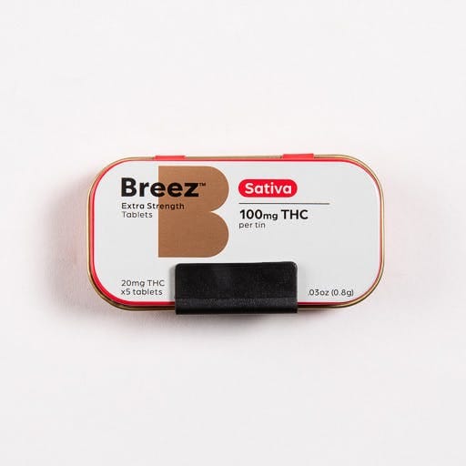 Extra-Strength Sativa Tablet Tin - Breez -  - $50 - Edibles