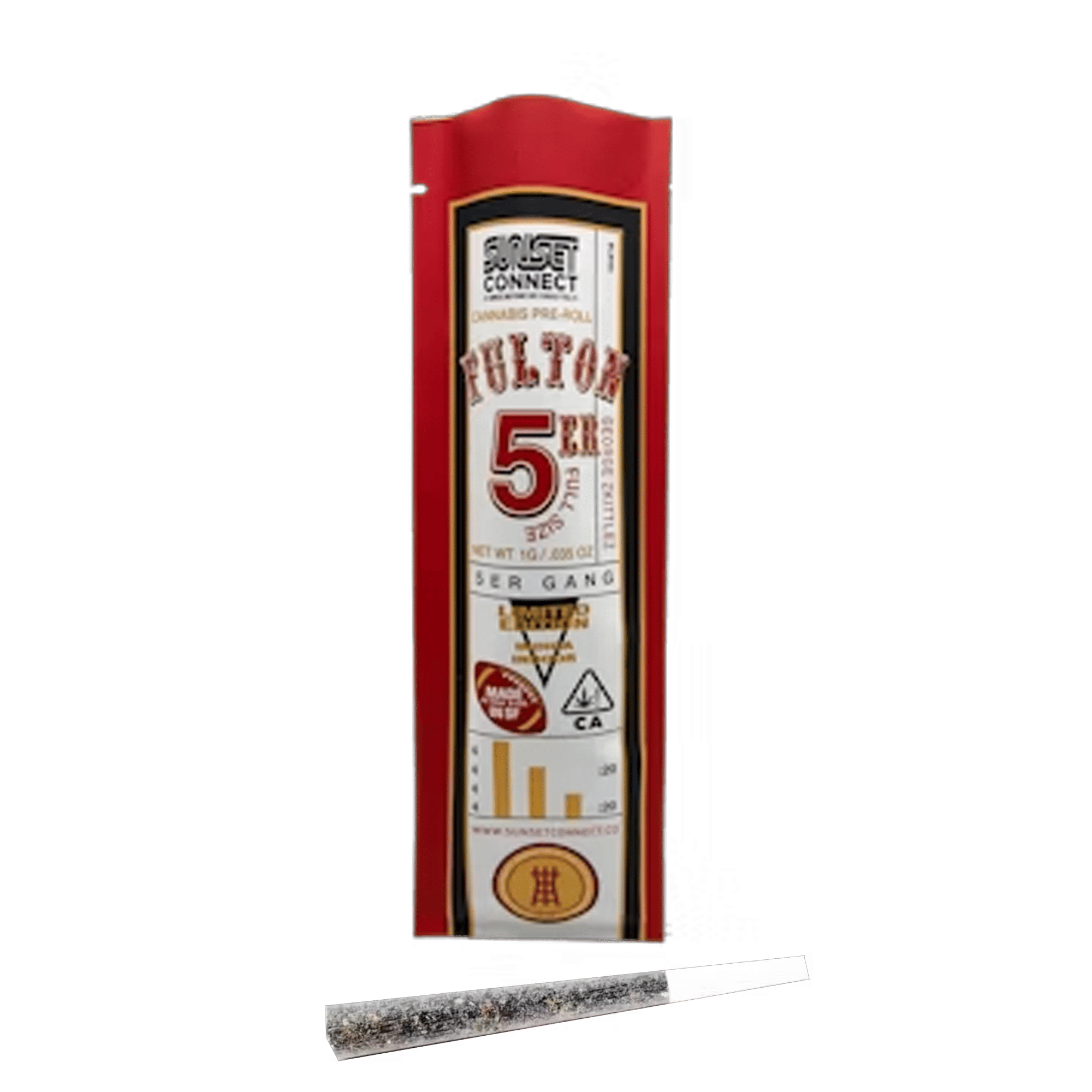 George Zkittlez - 49er Fulton 5'er - Pre-Roll - Sunset Connect - 1g (Single) - $4.99 - Non-Infused Pre-Rolls
