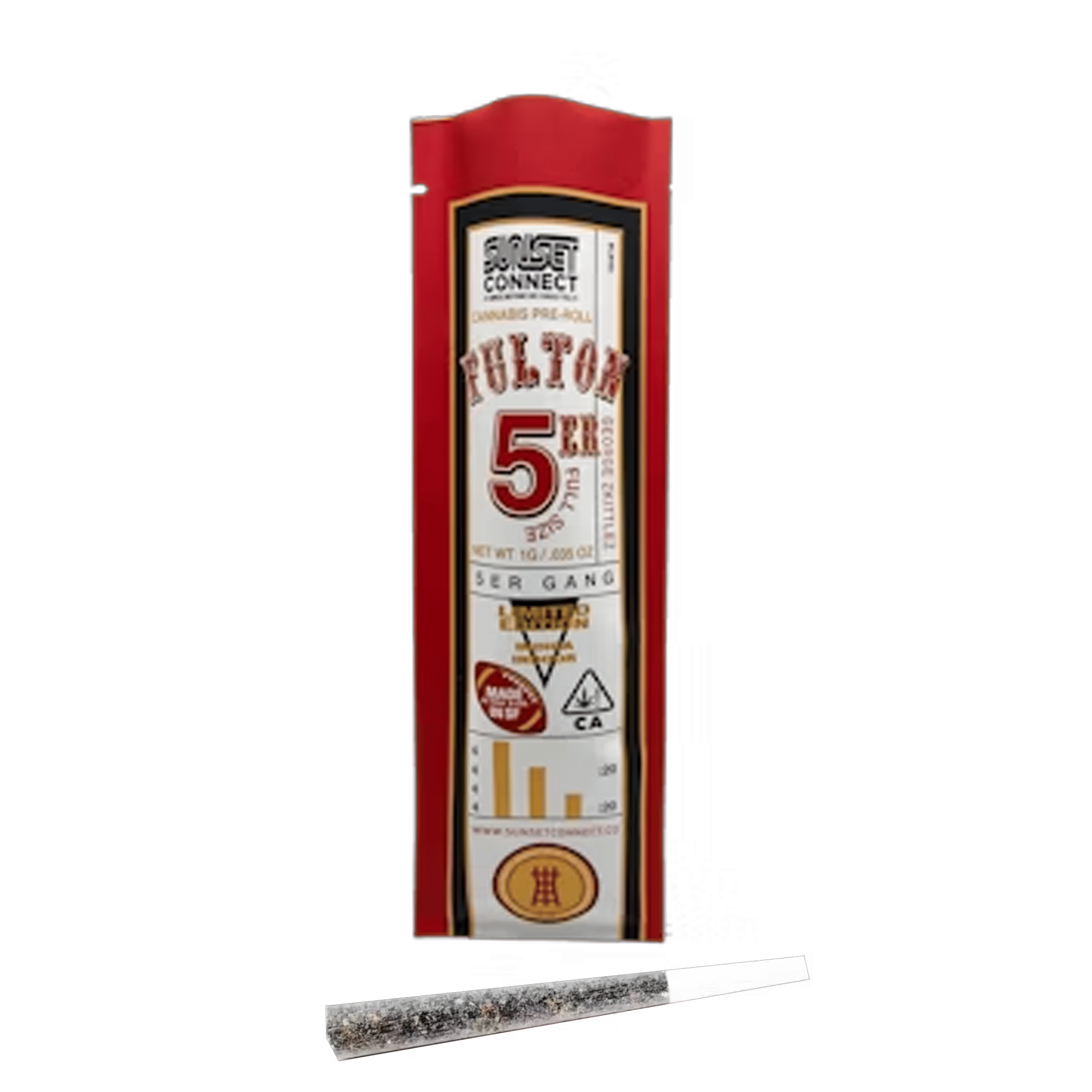George Zkittlez - 49er Fulton 5'er - Pre-Roll - Sunset Connect - 1g (Single) - $4.99 - Non-Infused Pre-Rolls