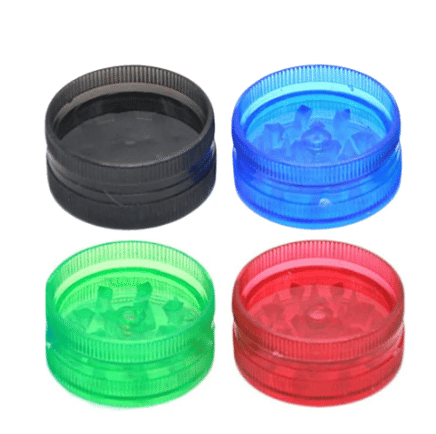 Small 2pc. Acrylic / Plastic Clear Color Grinder (Assorted Colors) - Glass and Accessories -  - $2 - Paraphernalia