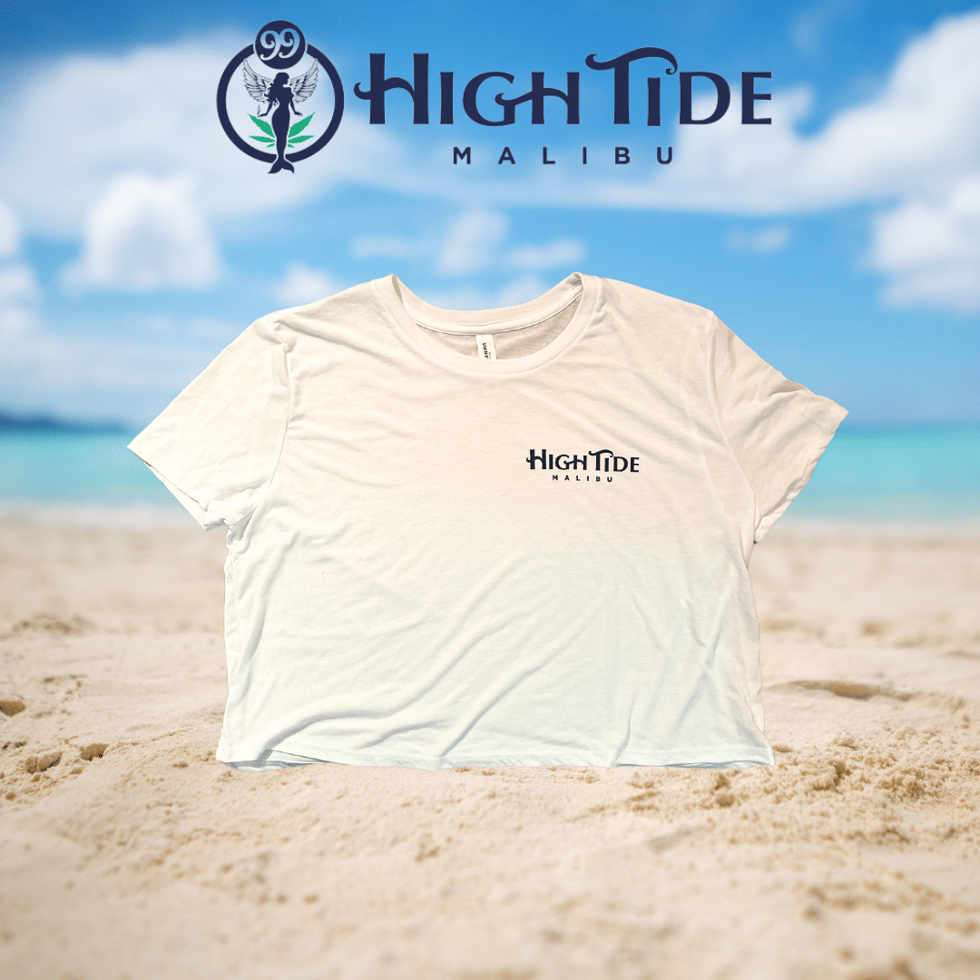 High Tide Crop T-shirt - White - 99 High Tide - S - $27.99 - Maliboutique
