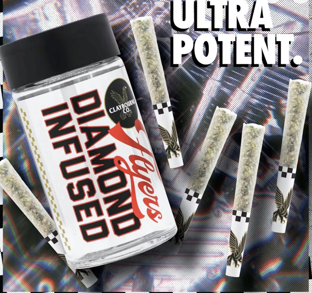 Diamond Flyers: Cobra Kush Infused 5Pk Prerolls - Claybourne -  - $24.75 - Pre-Rolls