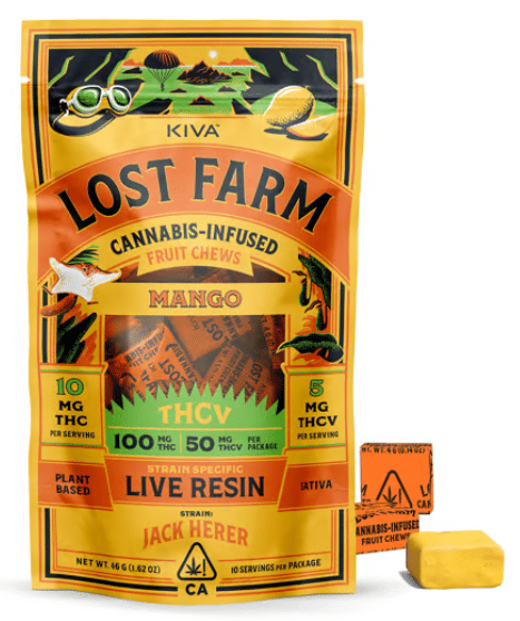 Mango x Jack Herer Rosin THCv 10:5 - Chews (100mg)