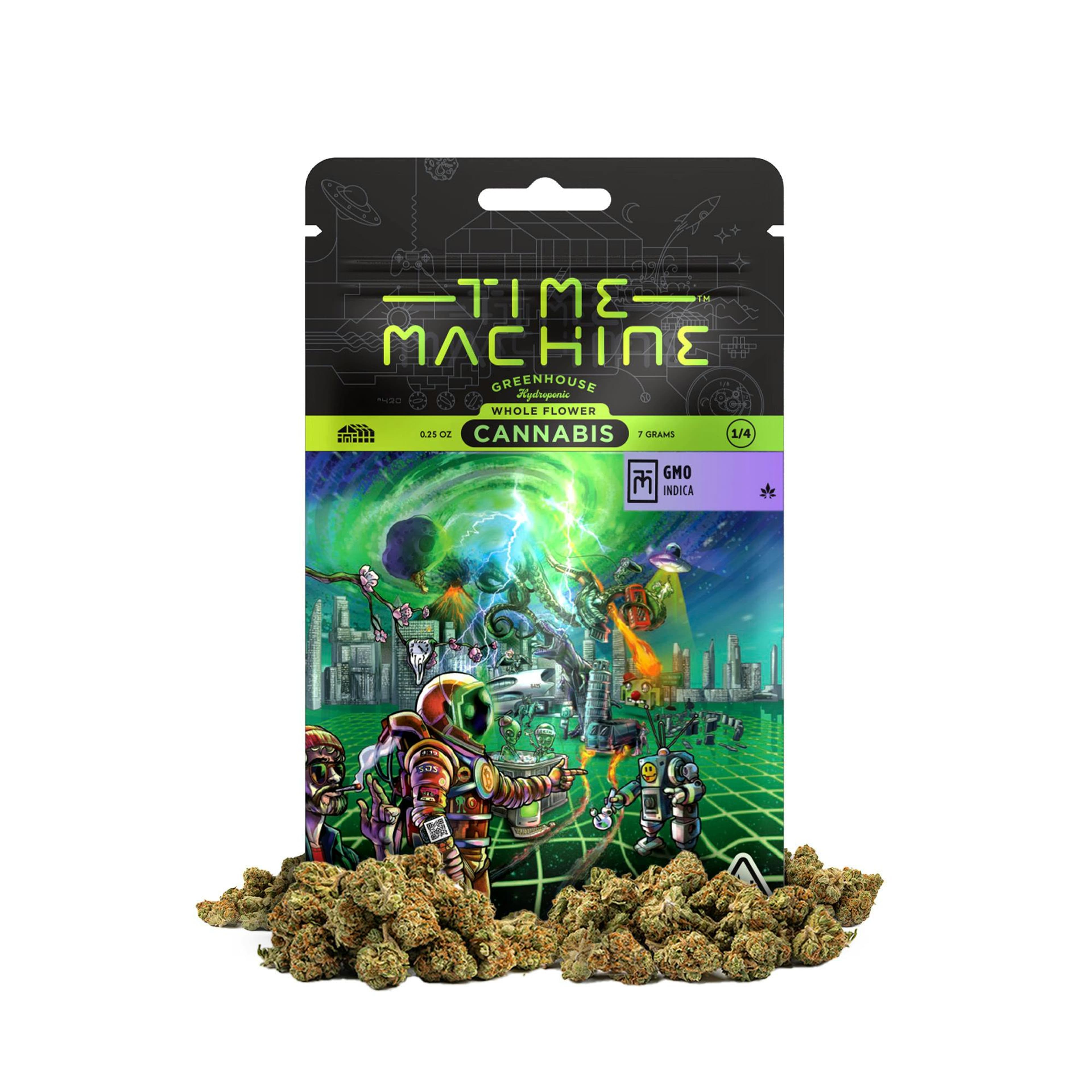 GMO Indica (7g) - Time Machine - - $33.75 - Flowers