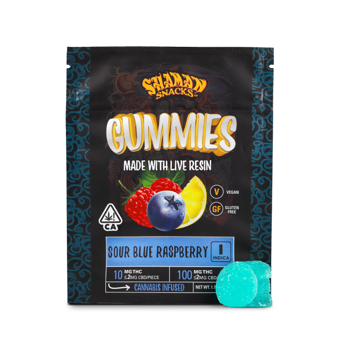 SOUR BLUE RASPBERRY SHAMAN - SHAMAN -  - $12 - Edibles