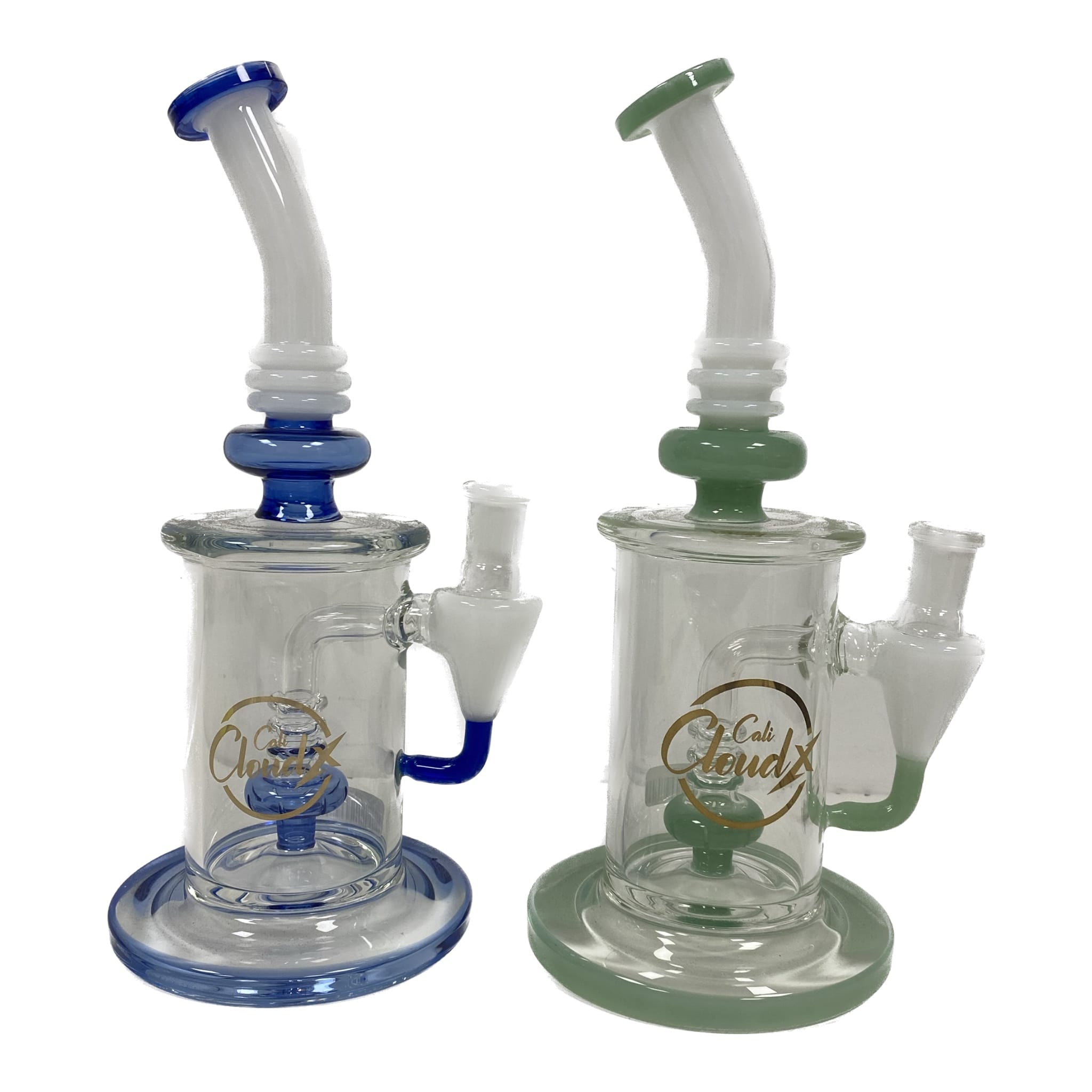 10" Tall Cali CloudX Bubbler (Blue or Light Green) - Glass and Accessories -  - $45 - Paraphernalia