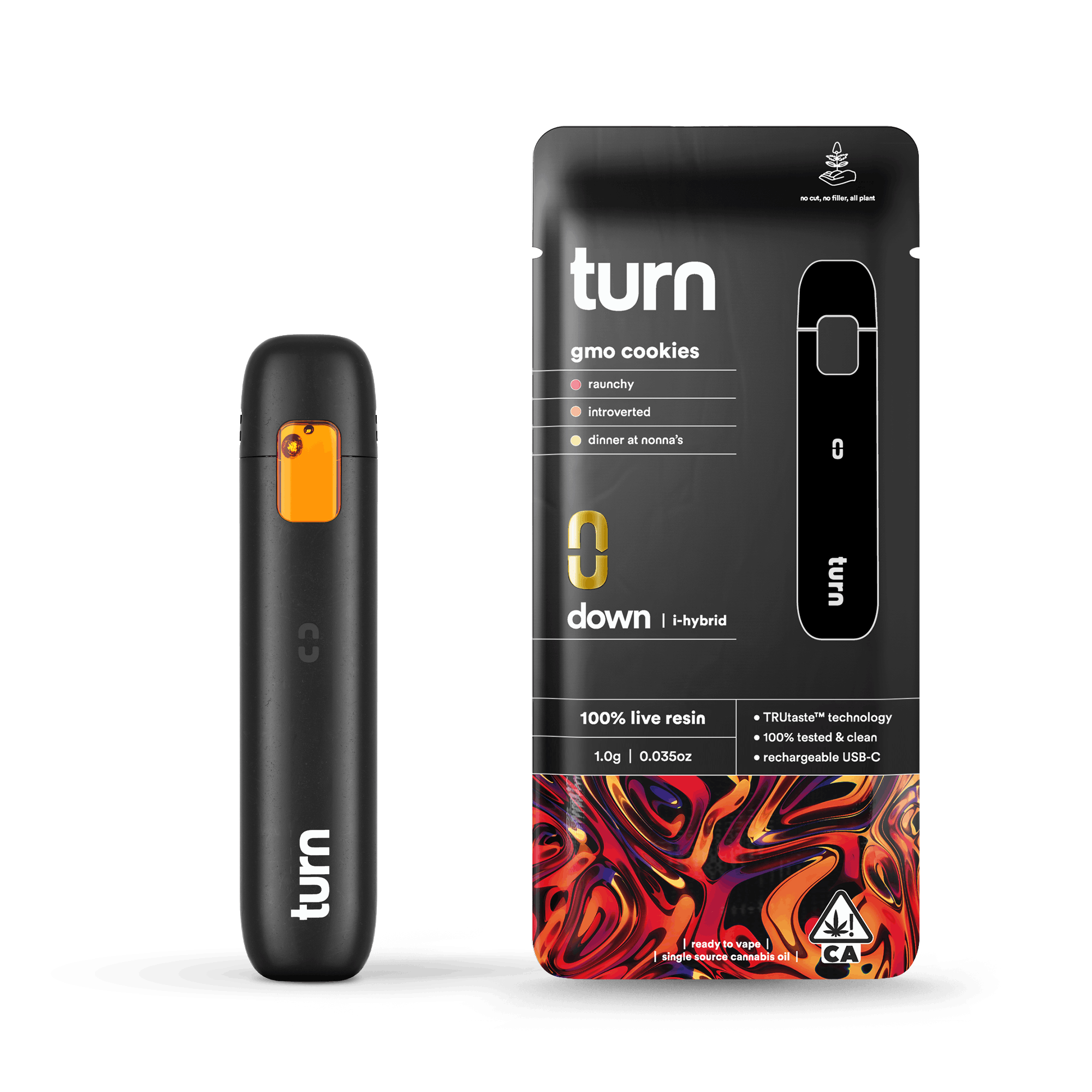 Turn Down Live Resin | 1g - GMO Cookies - AIO - Indica Hybrid - Turn -  - $37 - All-In-Ones