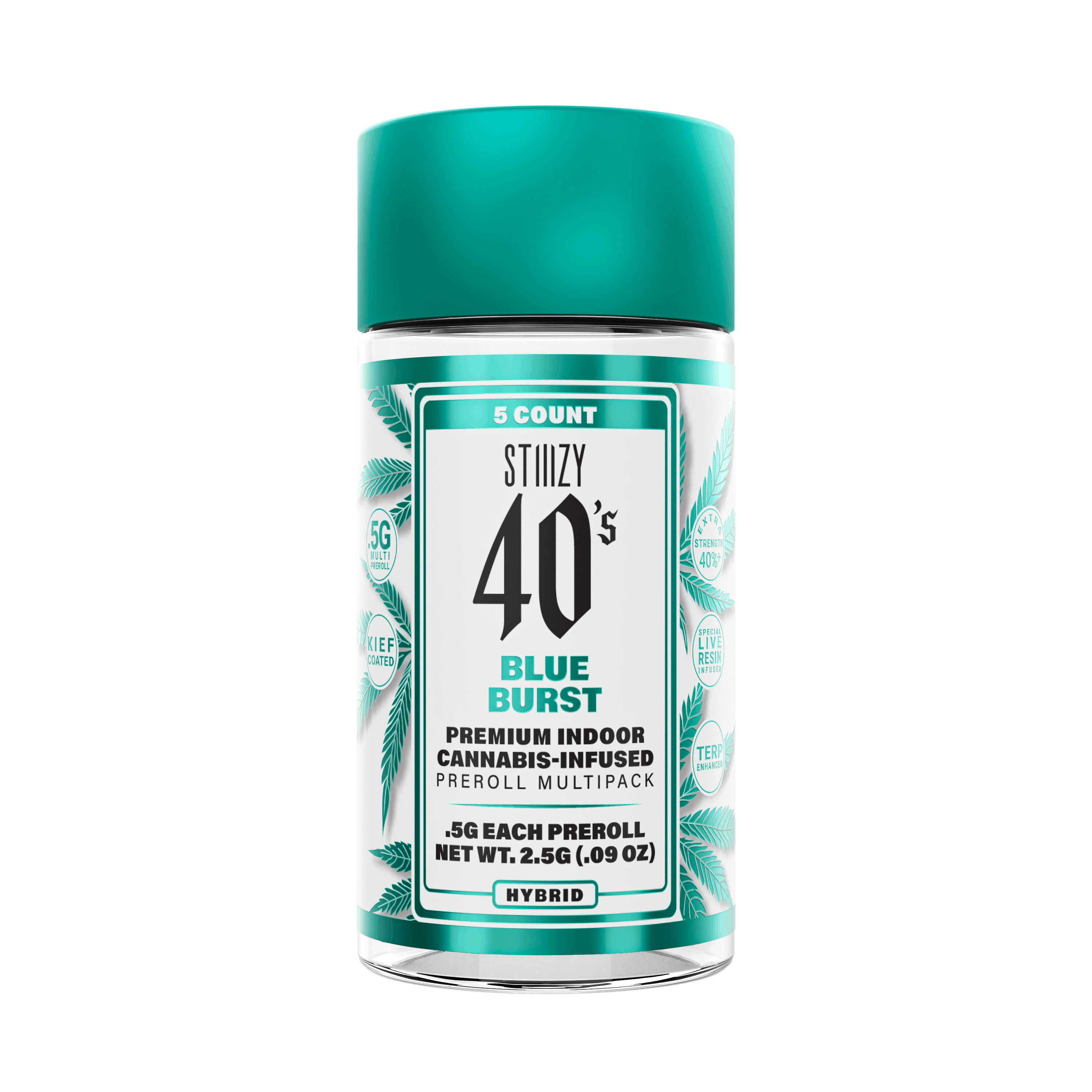 Blue Burst - 40's Infused Mini Pre-Rolls - STIIIZY - 2.5g (5-Pack) - $35.99 - Infused Pre-Rolls