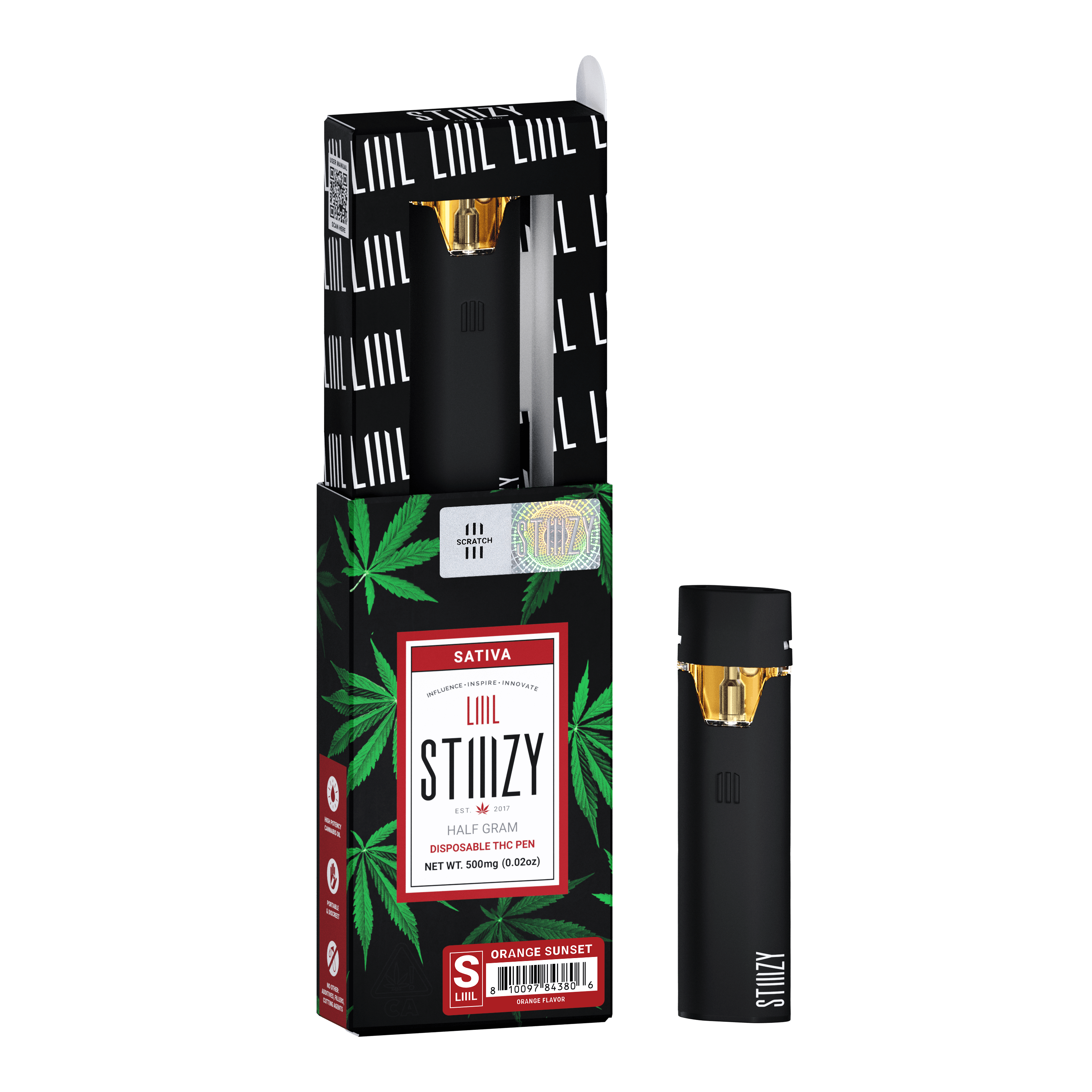 Orange Sunset - LIIIL - STIIIZY - Half Gram - $12.99 - Disposable Vape (All-In-One, Battery Built-In)