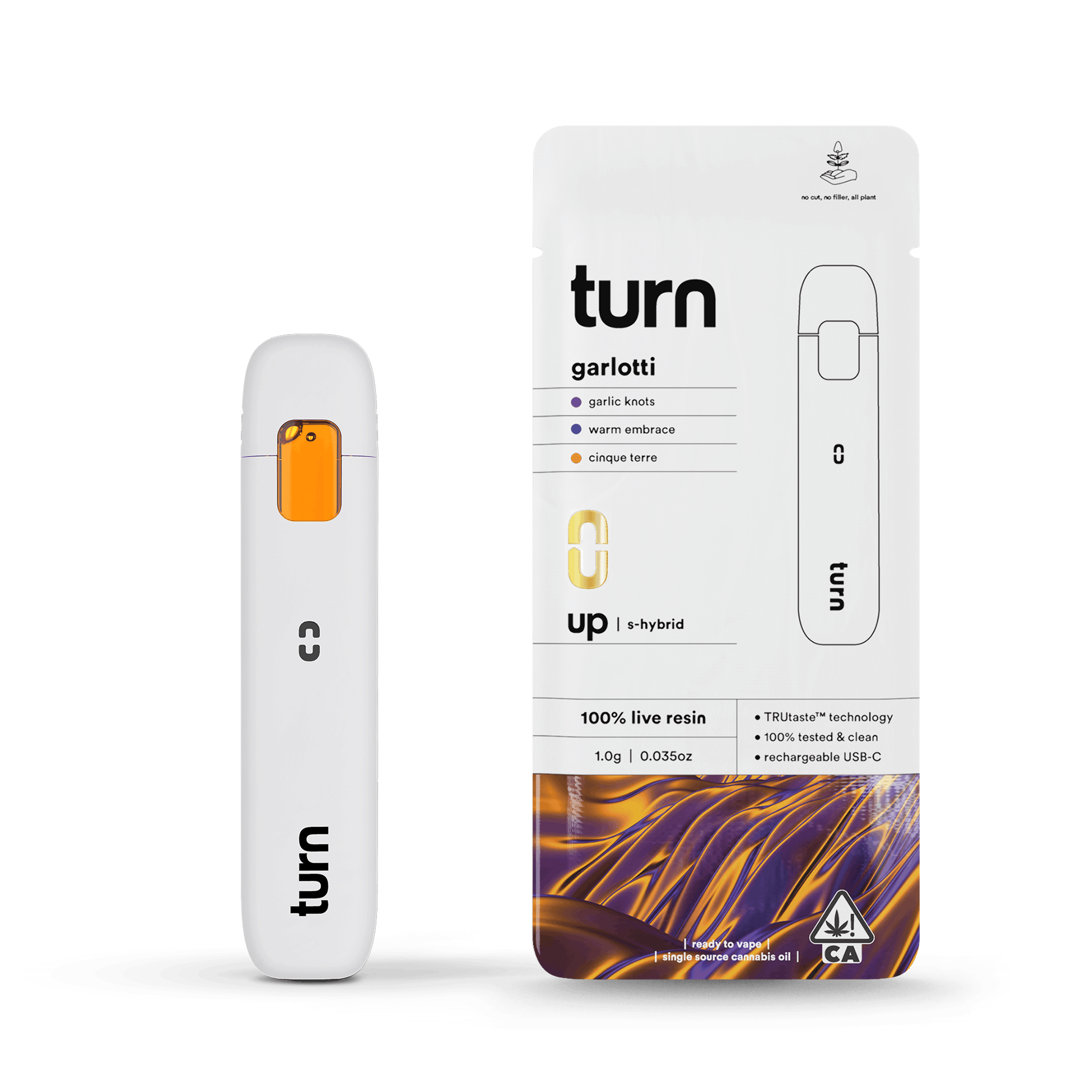 Turn - Garlotti - Live Resin Disposable - 1g - Turn - - $37.99 - Disposable Vapes