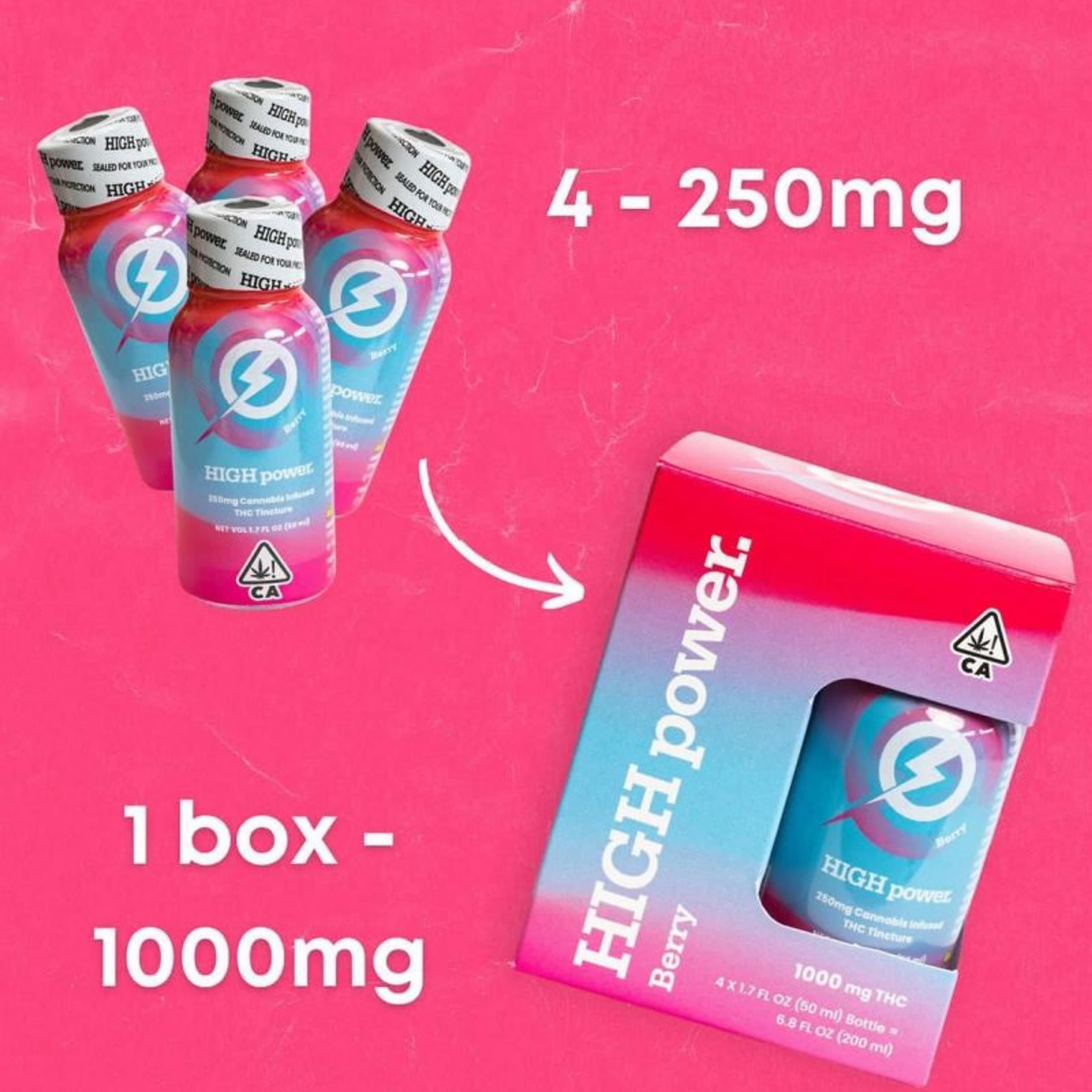 BERRY 4PACK 1000MG - HIGH POWER - - $37.50 - Edibles