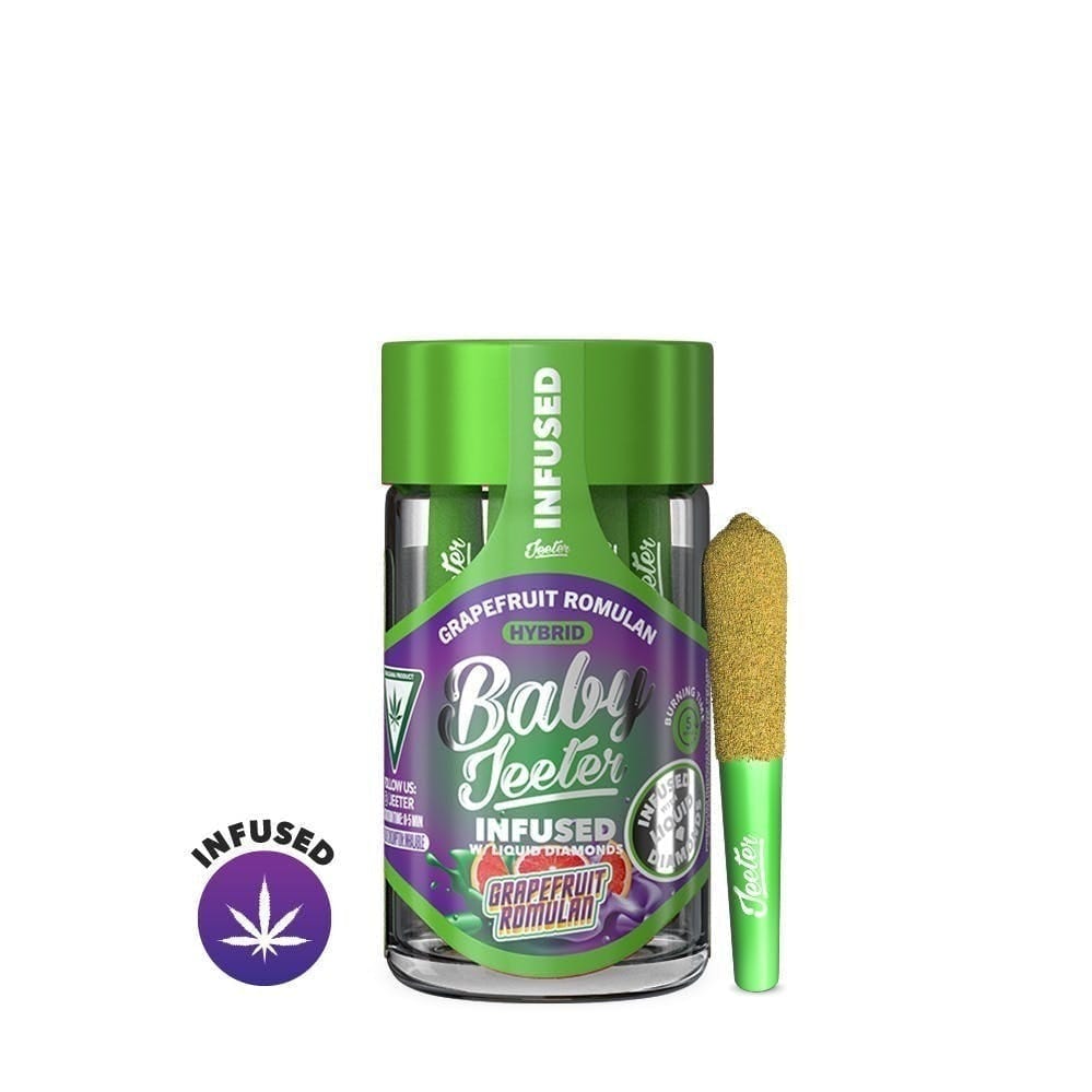 Grapefruit Romulan - Baby Jeeter - Infused Pre-Rolls - Jeeter - 2.5g (5-Pack) - $39.99 - Infused Pre-Rolls