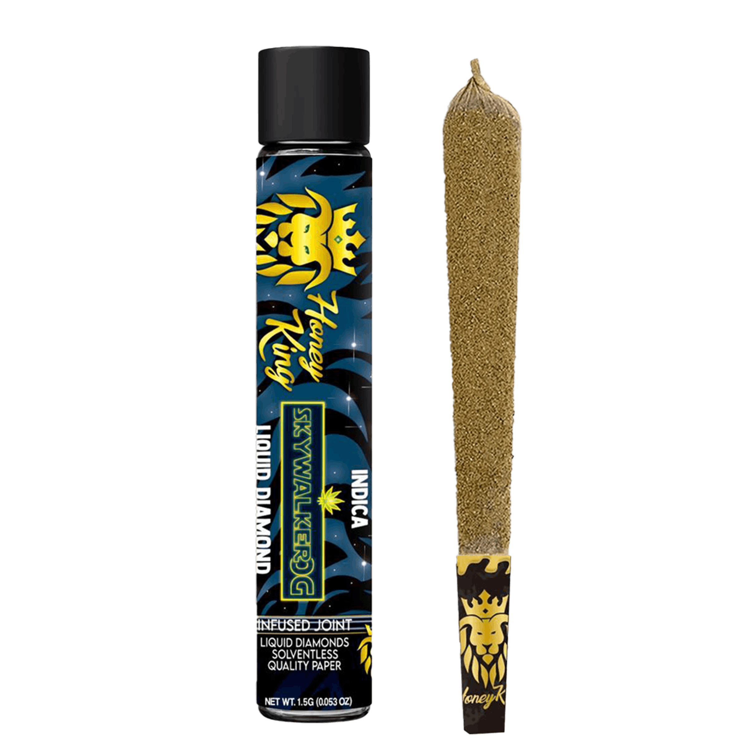 Honey King 1.5G Liquid Diamond Infused Pre-Roll - SKYWALKER OG - Honey King - Skywalker 1.5g Honey King Infused Preroll - $15 - Infused Pre-Rolls
