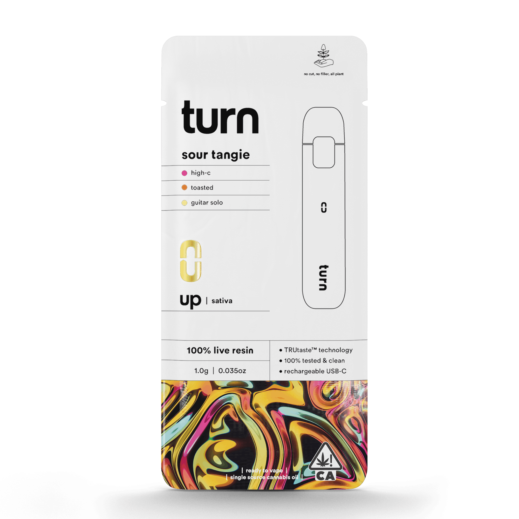 Turn Up Live Resin | 1g - Sour Tangie - AIO - Sativa - Turn -  - $37 - All-In-Ones
