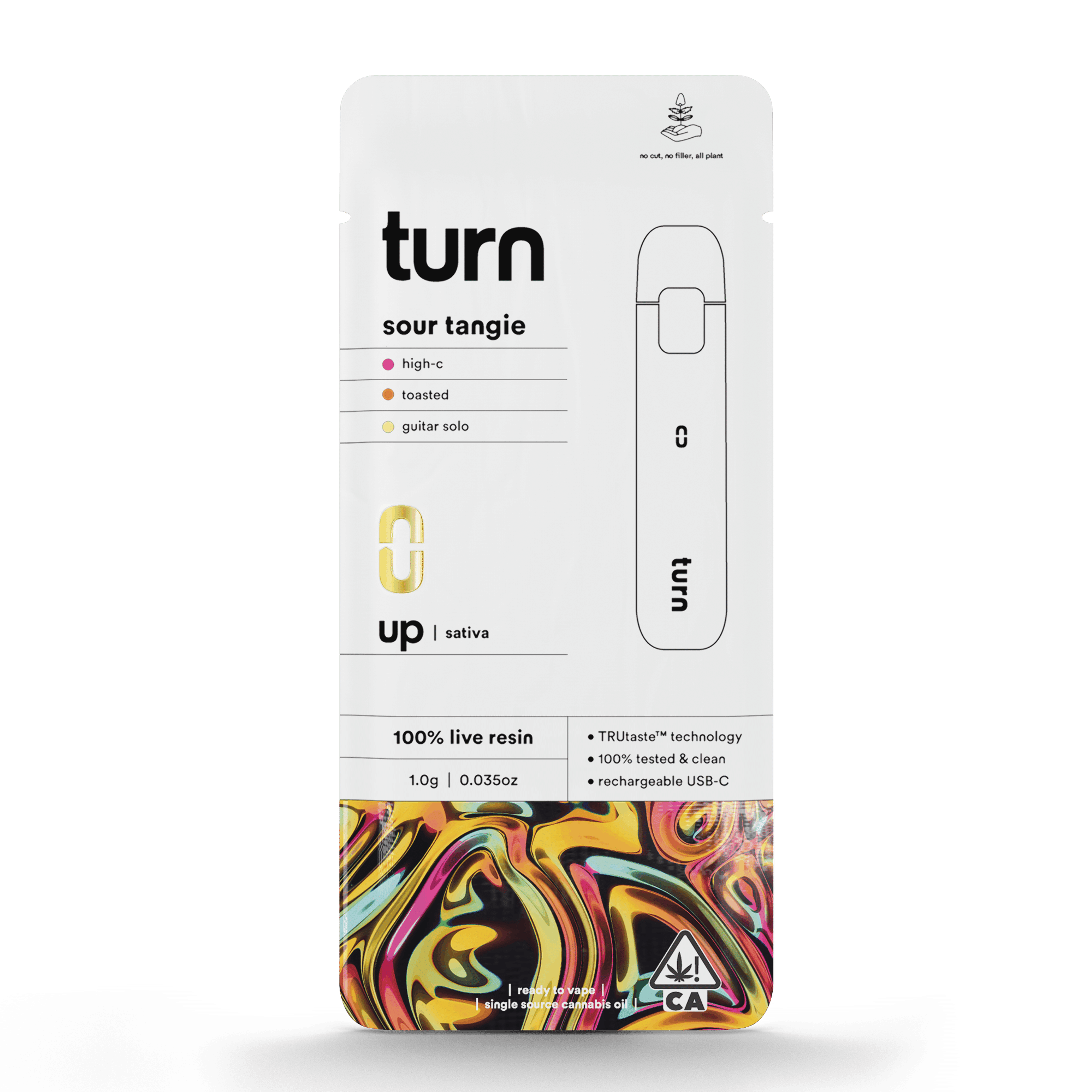 Turn Up Live Resin | 1g - Sour Tangie - AIO - Sativa - Turn - - $37 - All-In-Ones
