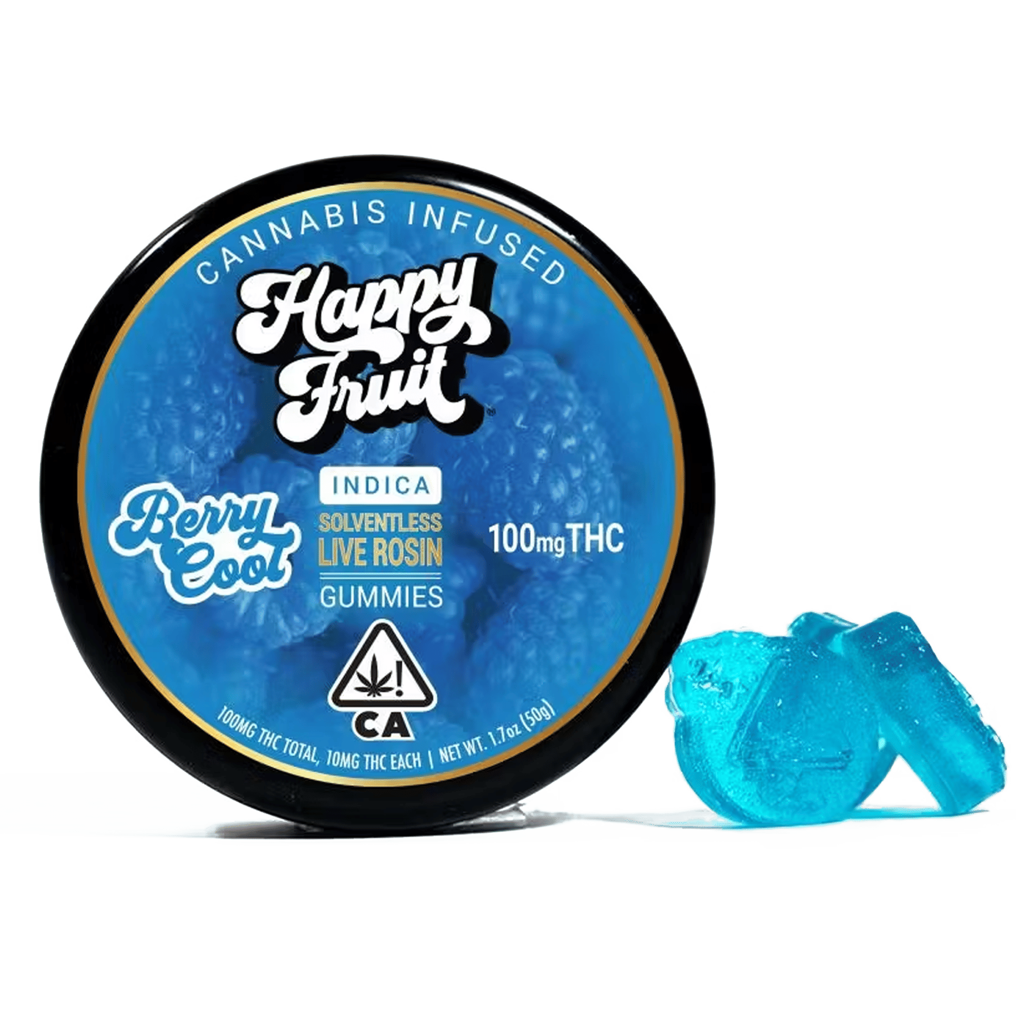 Berry Cool Rosin Gummies - Happy Fruit - 10 Gummies - $24.99 - Edibles