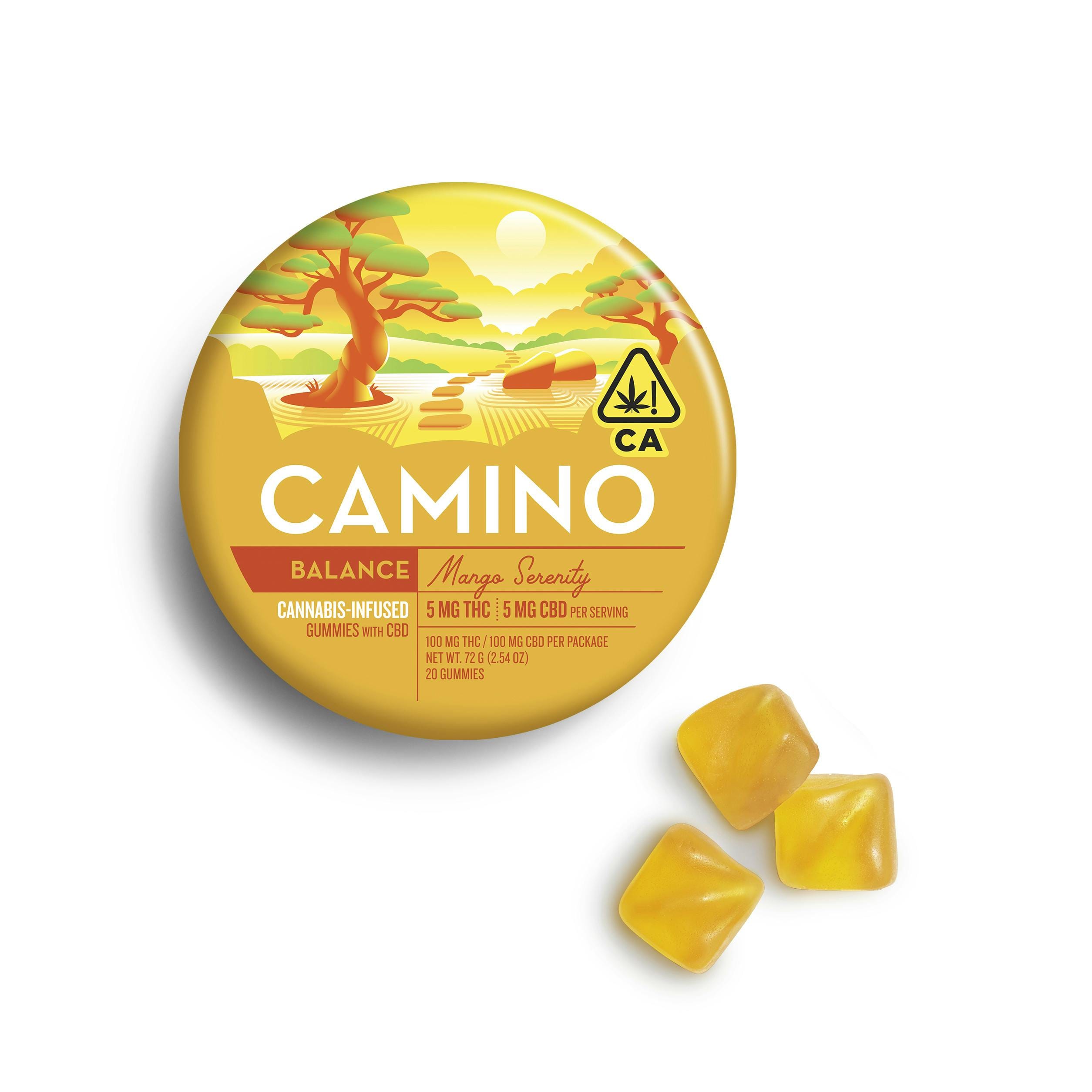 Camino 'Balance' Mango Serenity 1:1 CBD - 100mg - Camino by Kiva -  - $20 - Edibles