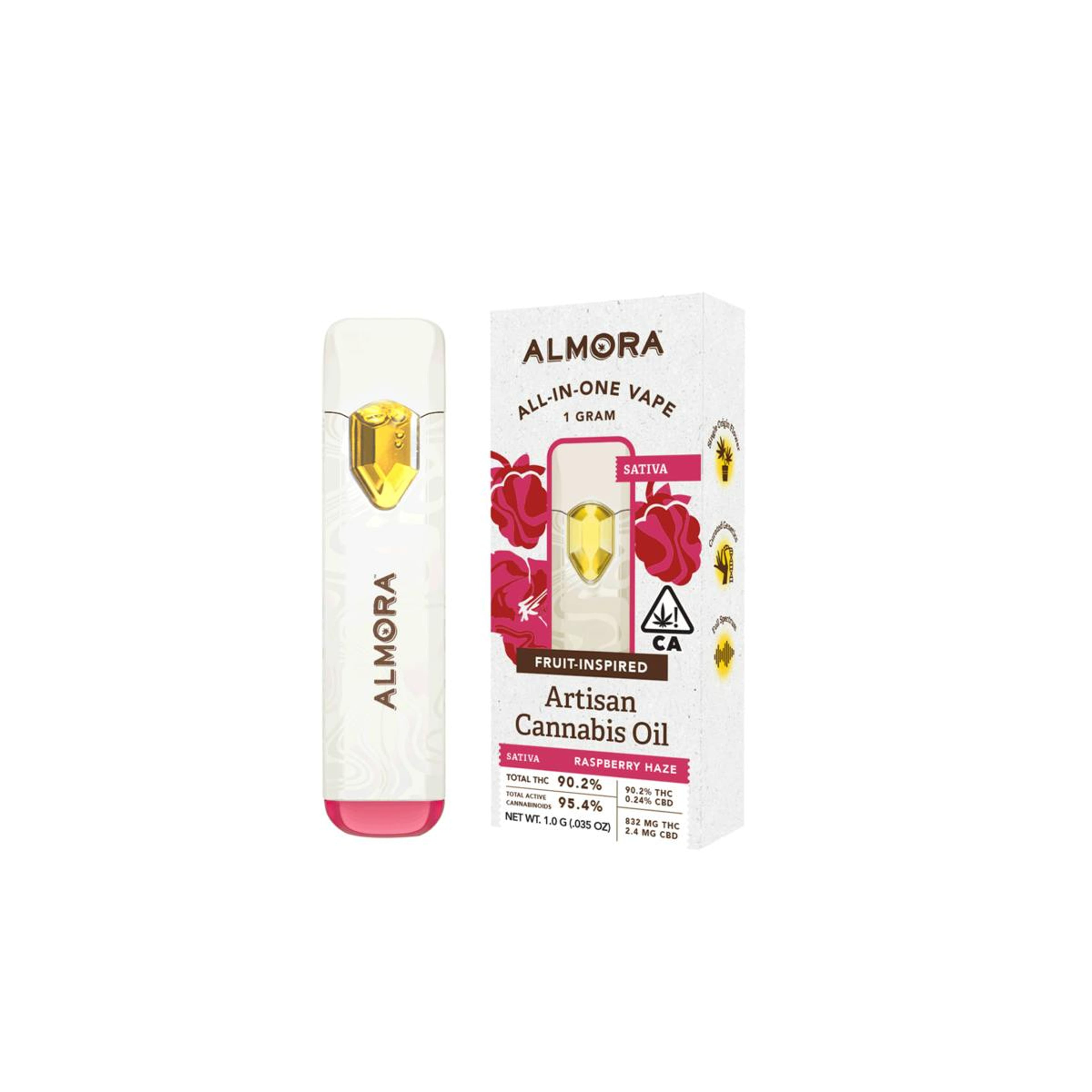 Almora: Hibiscus Sunrise | Fruit Inspired All In One Disposable - 1g - Almora Farm - - $32 - Disposables