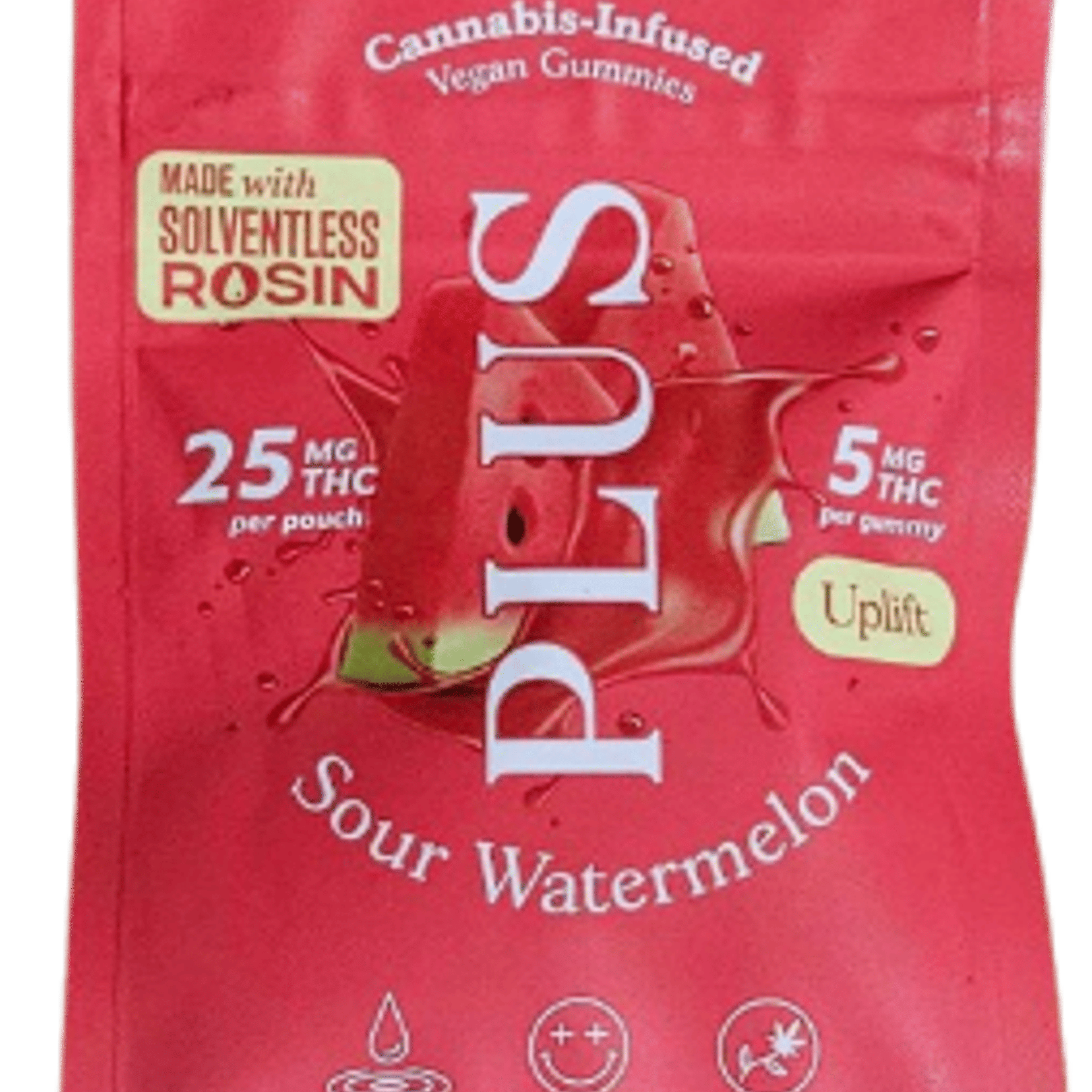 Classic Rosin - Sour Watermelon Gummies - Mini Pouch - PLUS™️ Products - 5 Gummies - $4.25 - Edibles