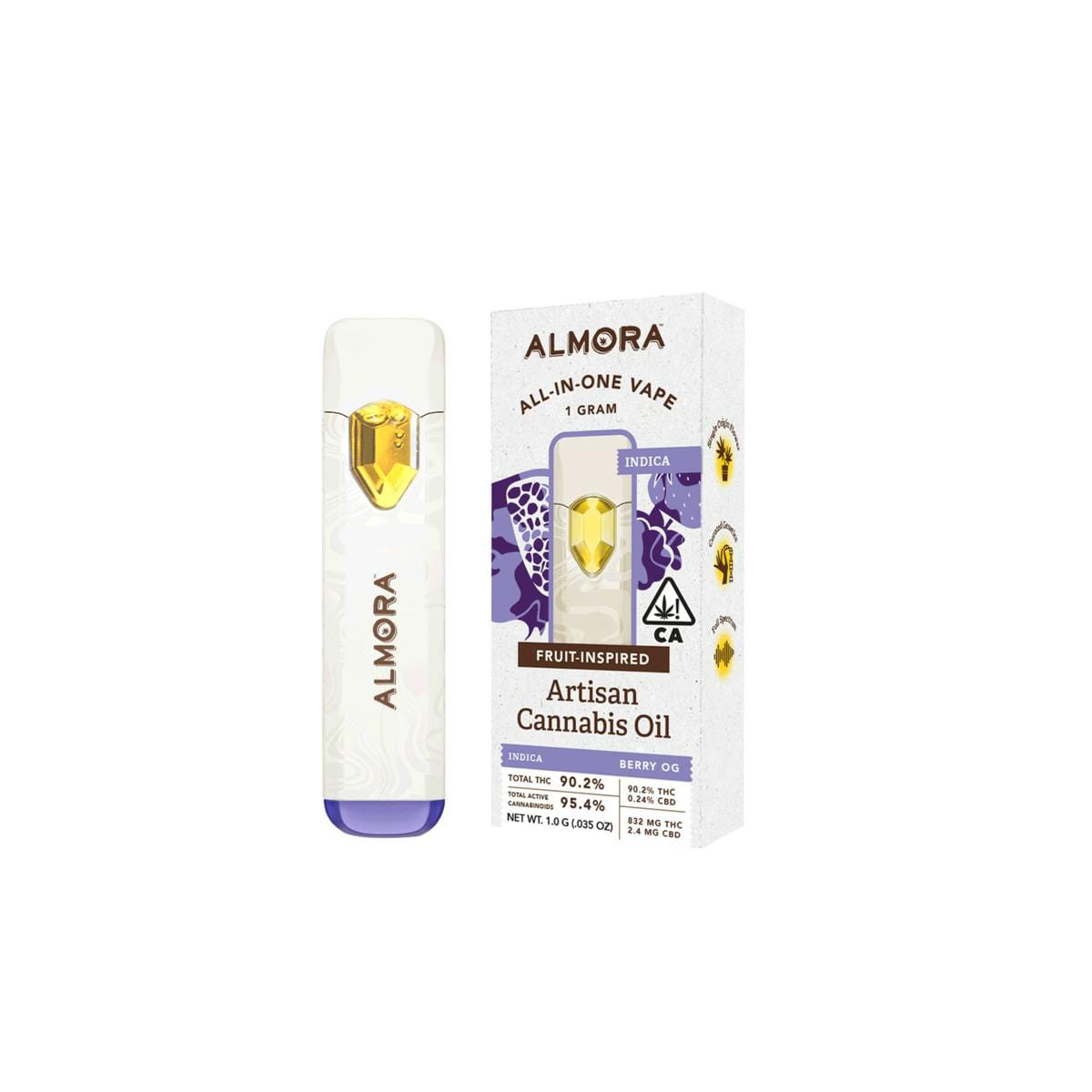Almora: Pomegranate Kush | Fruit Inspired All In One Disposable - 1g - Almora Farm -  - $32 - Disposables