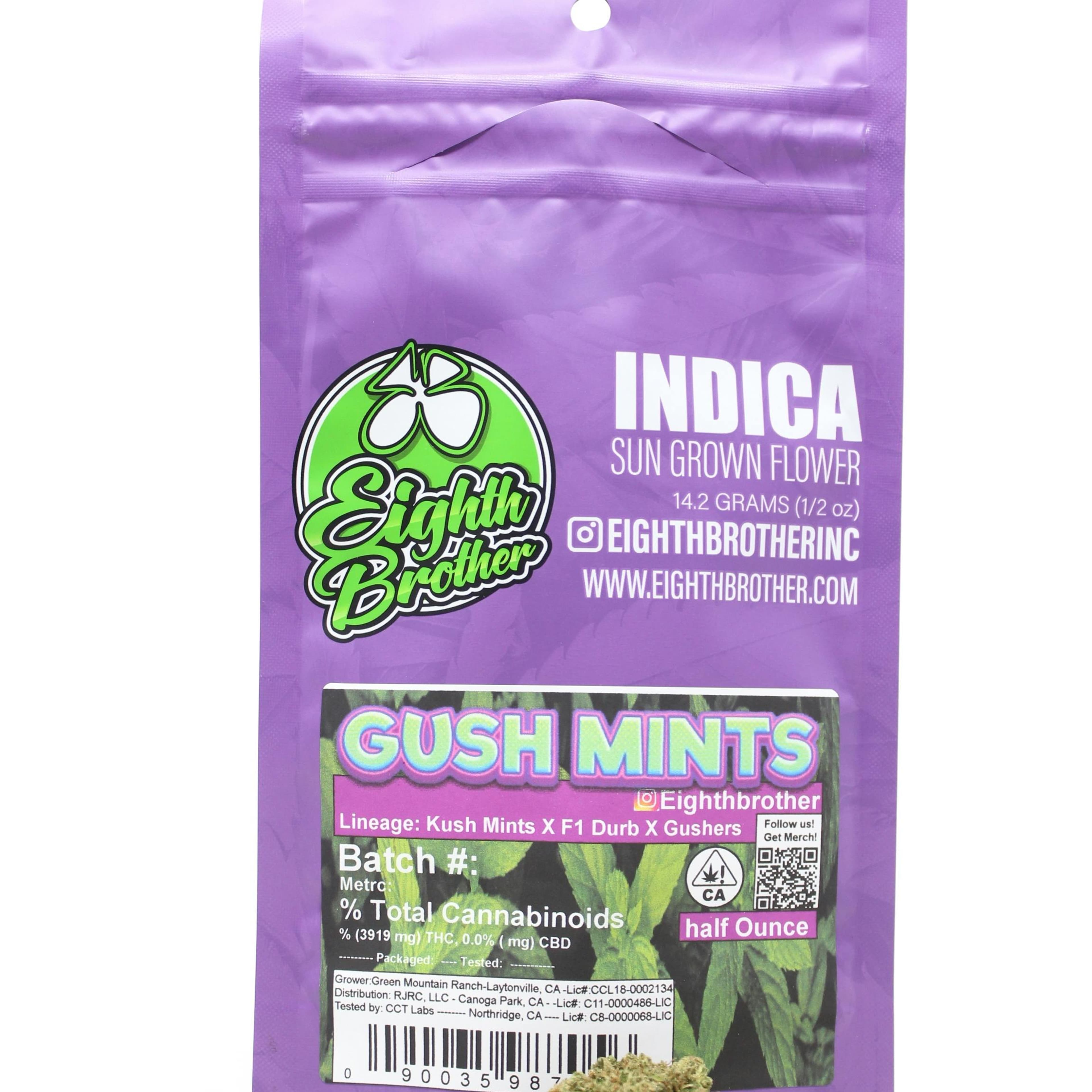 Gush Mints (14g - ½ oz) - Eighth Brother - - $34.25 - Flowers