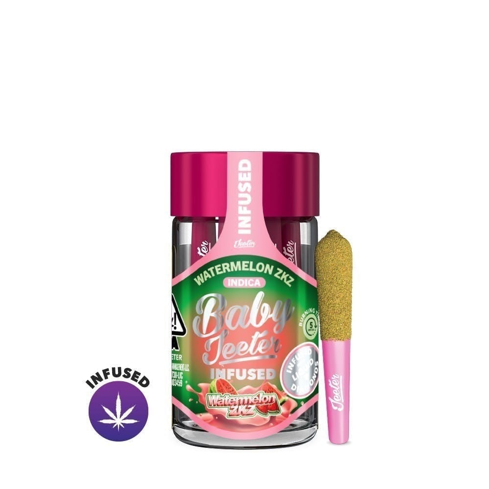 WATERMELON ZKZ 2.5G 5PK - Infused Baby Jeeter -  - $29.02 - Pre-Roll Infused