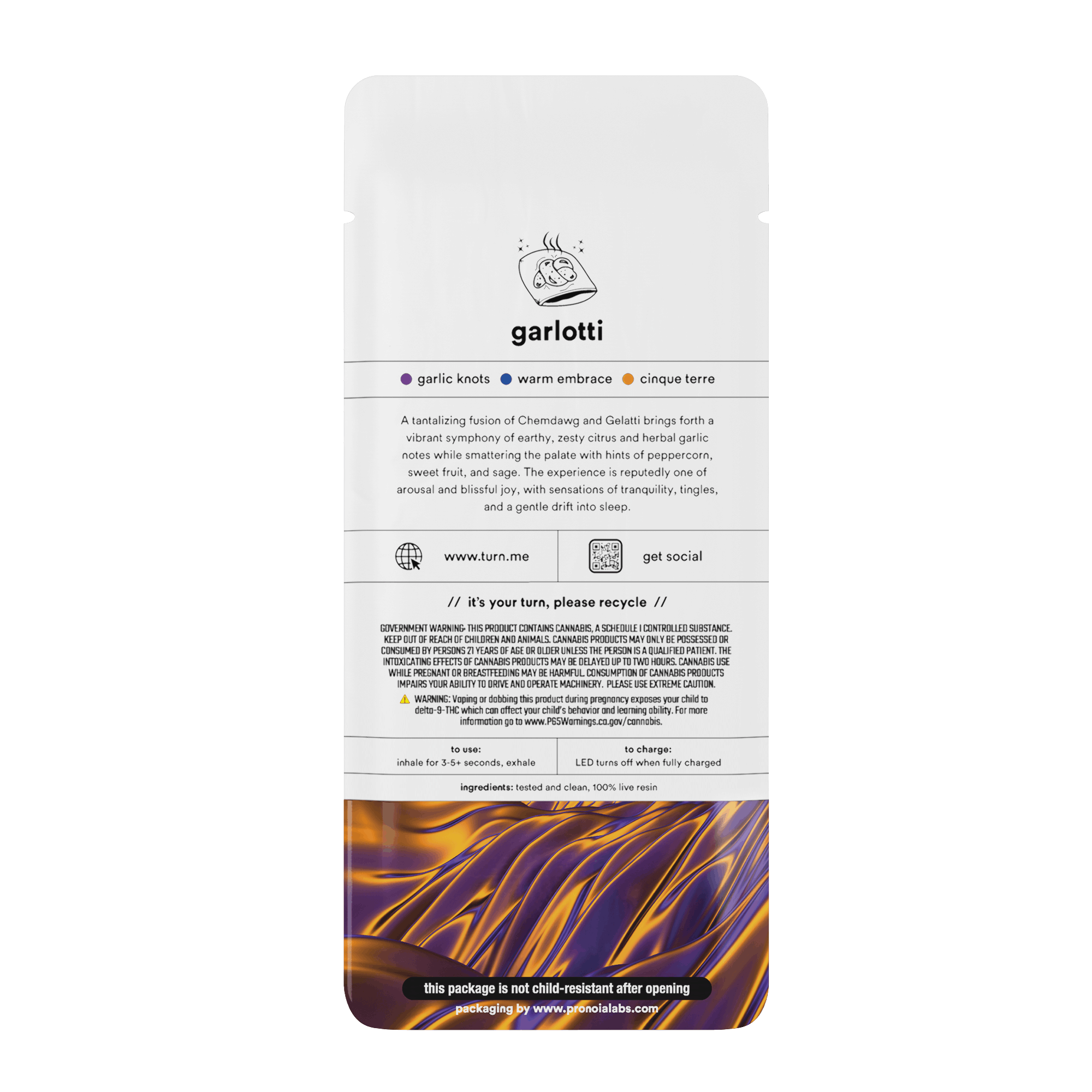 Turn Up Live Resin | 1g - Garlotti - AIO - Sativa Hybrid - Turn -  - $37 - All-In-Ones