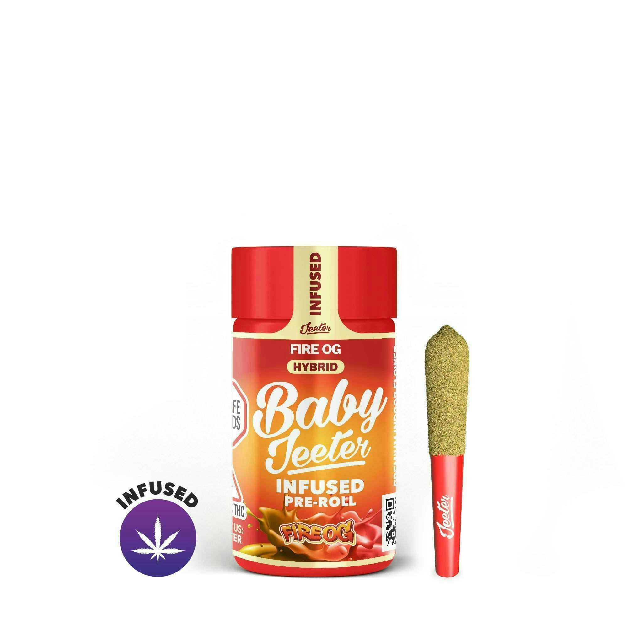 Fire OG - Baby Jeeter - Infused Pre-Rolls - Jeeter - 2.5g (5-Pack) - $44.99 - Infused Pre-Rolls