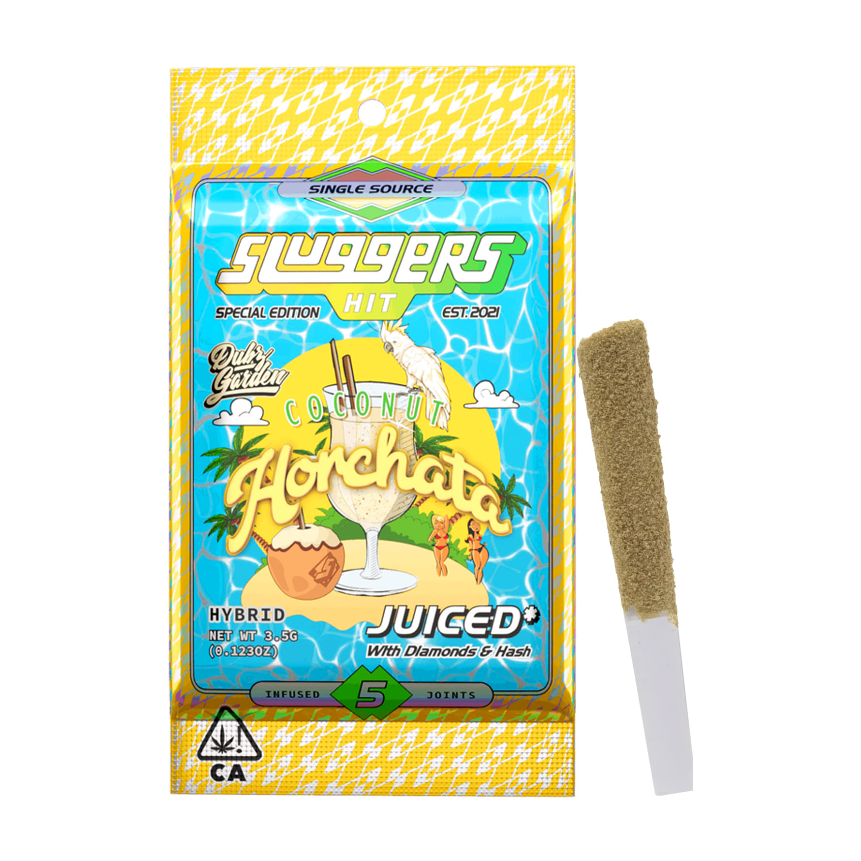 Coconut Horchata (H) - 5pk Infused Prerolls - Sluggers - Coconut Horchata (H) - $40 - Pre-Rolls