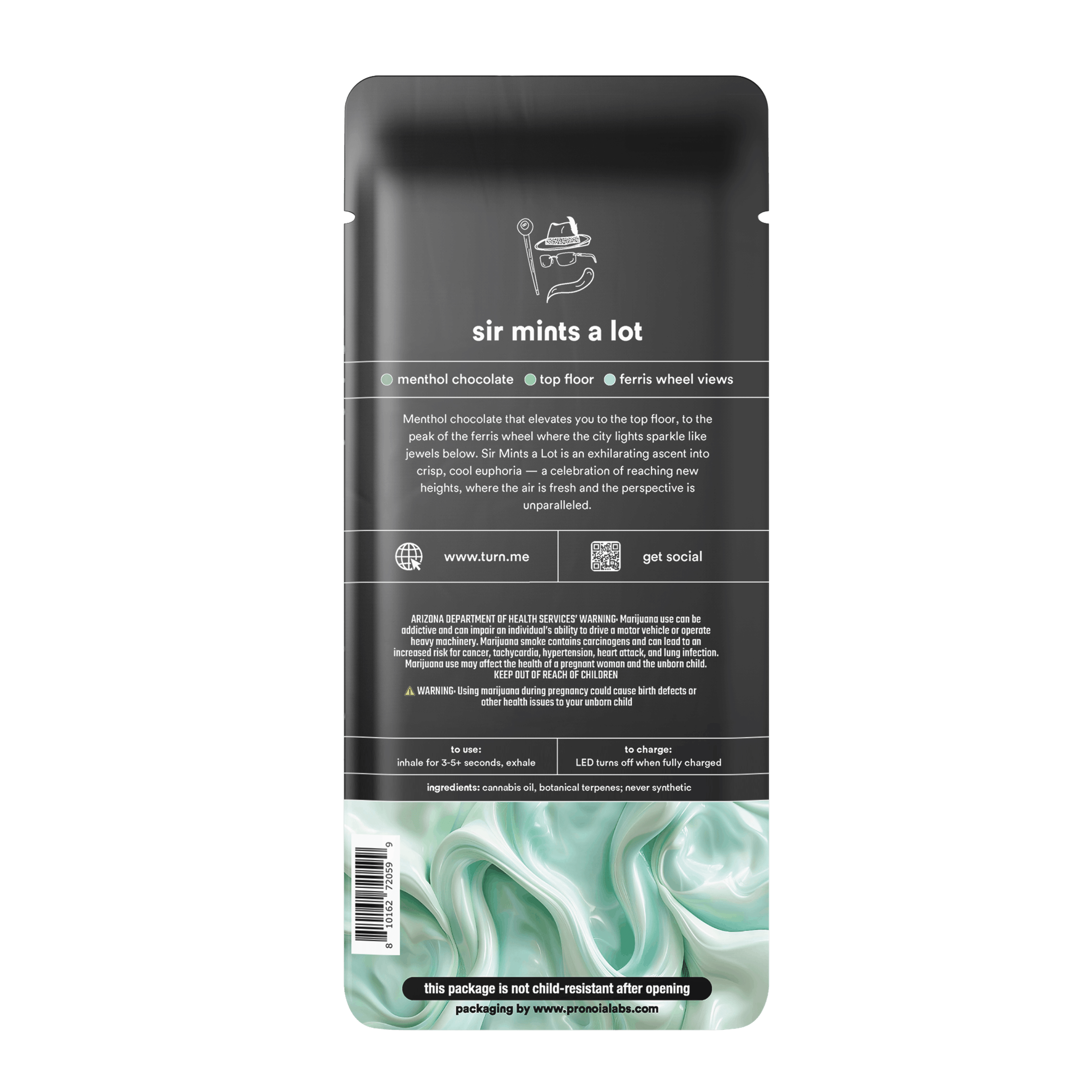 Turn - Sir Mints A Lot - Live Resin All-in-One - 1g - Turn - Sir Mints A Lot - $37.99 - Disposable Vapes