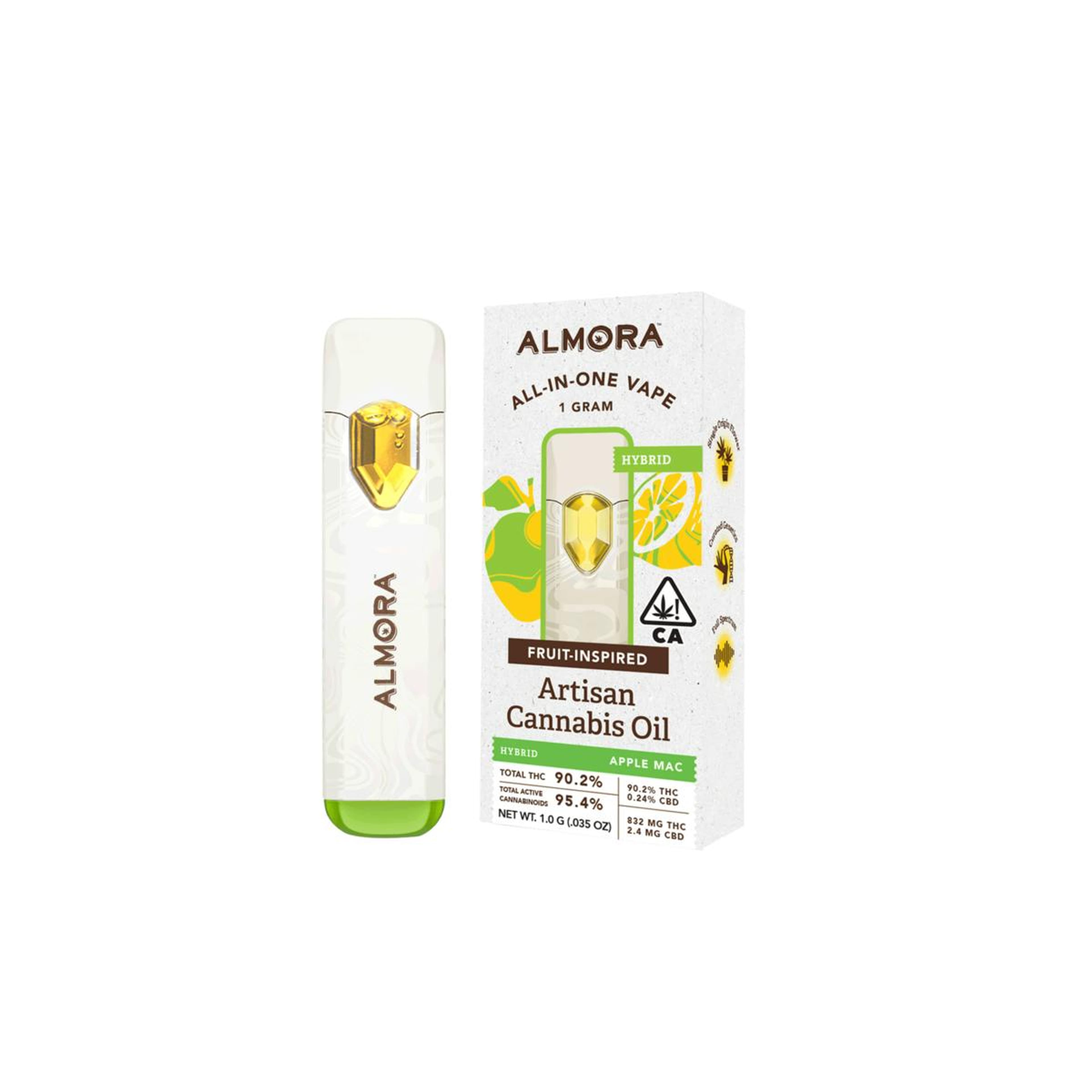 Almora: Apple Mac | Fruit Inspired All In One Disposable - 1g - Almora Farm - - $32 - Disposables
