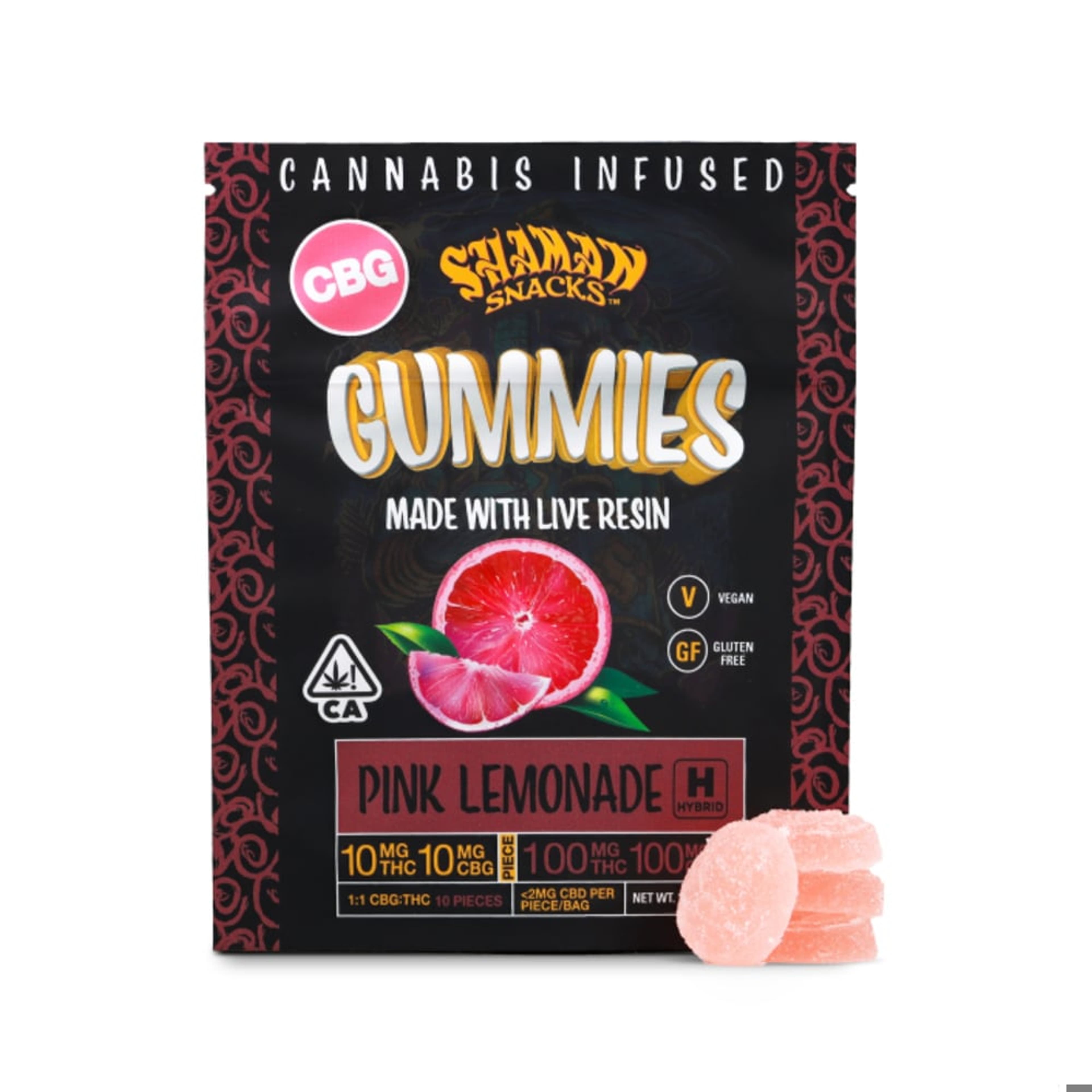 PINK LEMONADE 1:1 CBG - SHAMAN - - $12 - Edibles