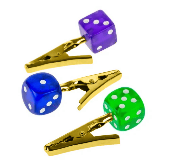 Metal Roach Clip w/ Dice (Assorted Colors) - Glass and Accessories -  - $3.50 - Paraphernalia