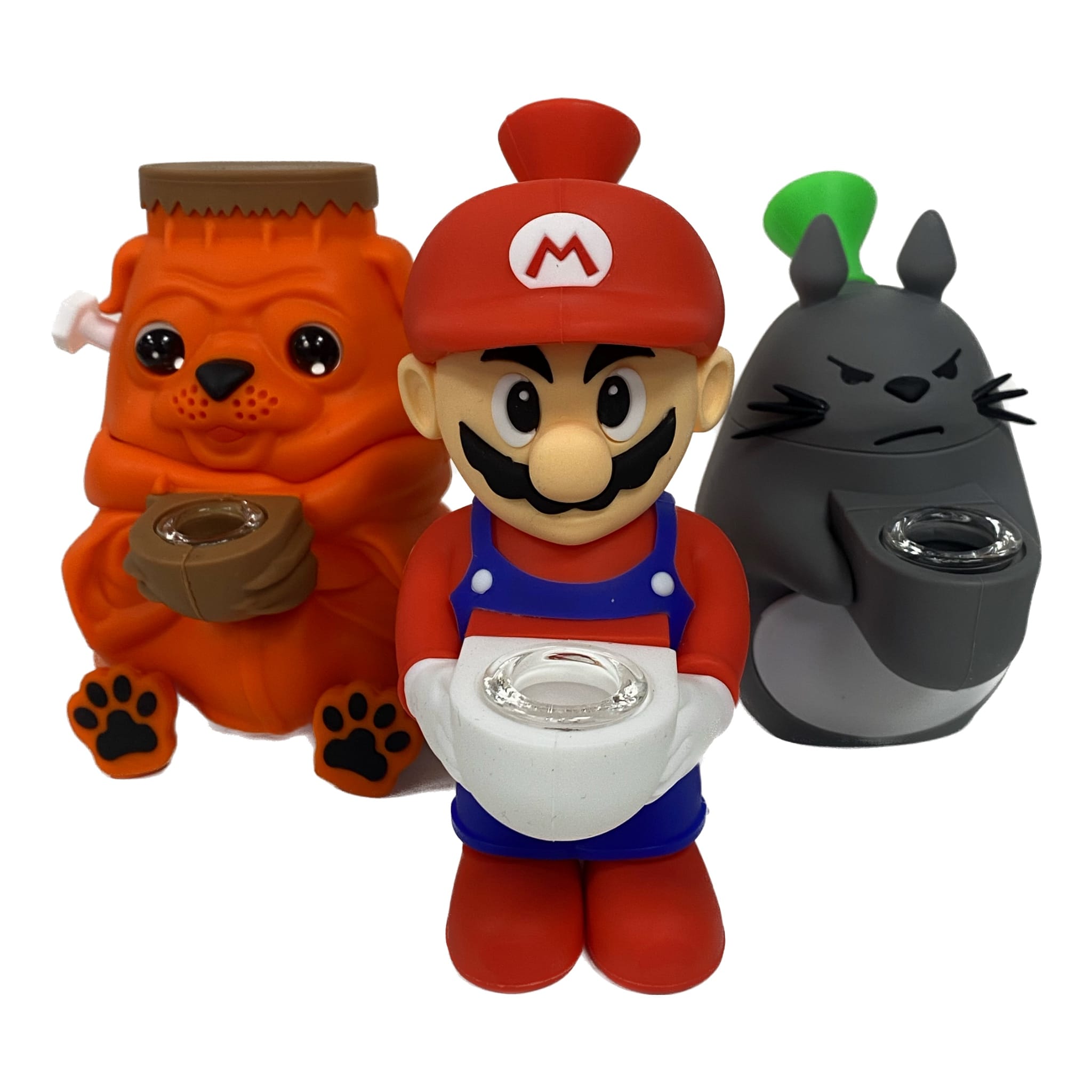 Silicone Water Pipe with Bowl (Assorted Characters) - Glass and Accessories -  - $10 - Paraphernalia