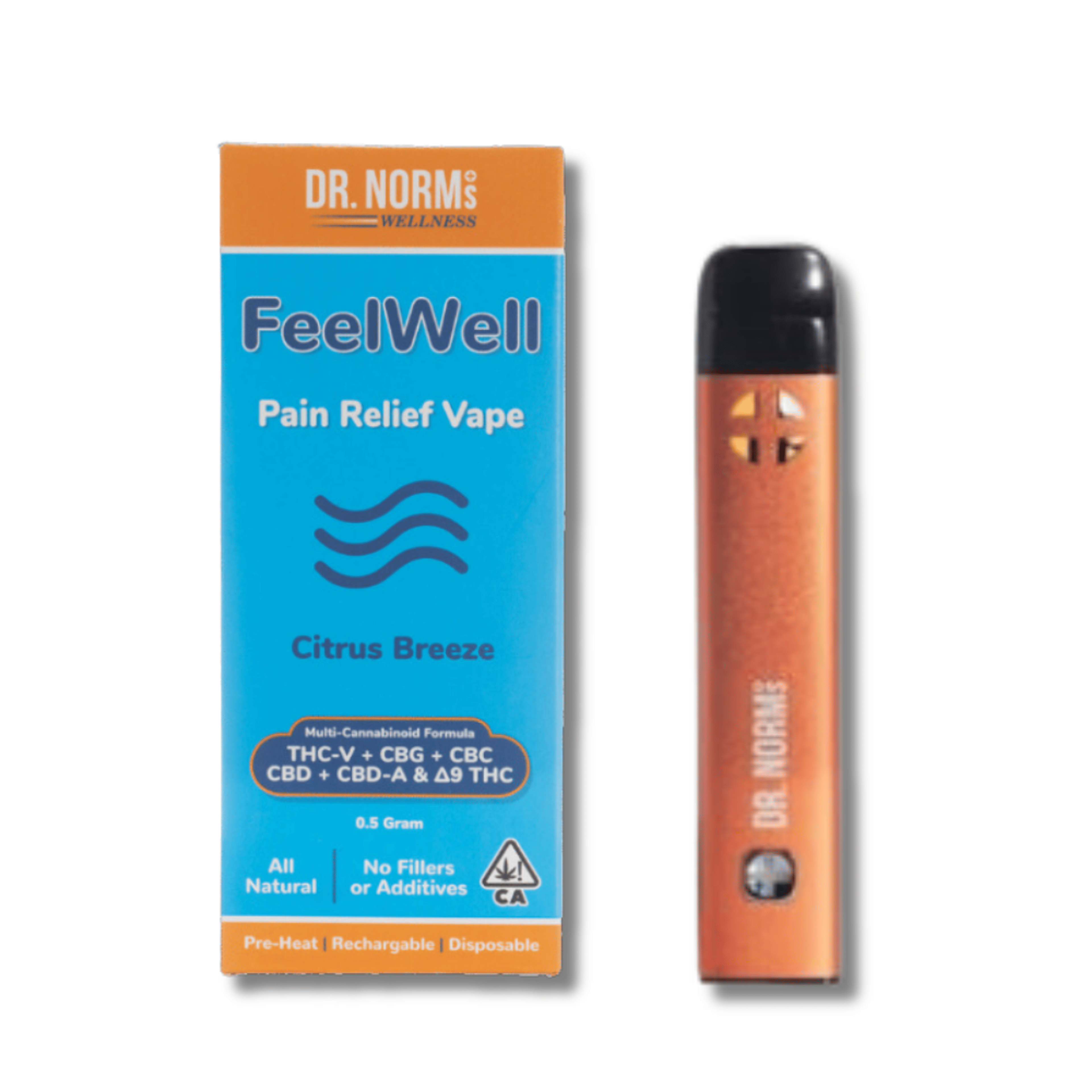 Citrus Breeze Feel Well AIO .5g - Dr. Norms - - $24.50 - Vapes
